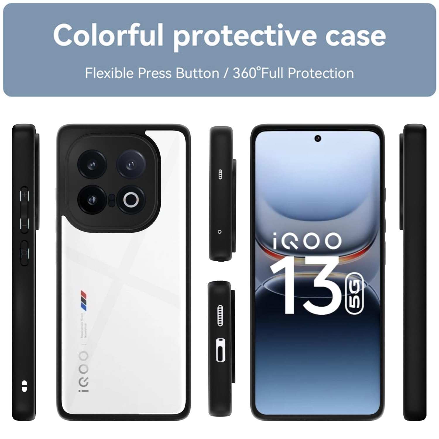 Pikkme iQOO 13 5G Eagle 2.0 Back Cover (Black)