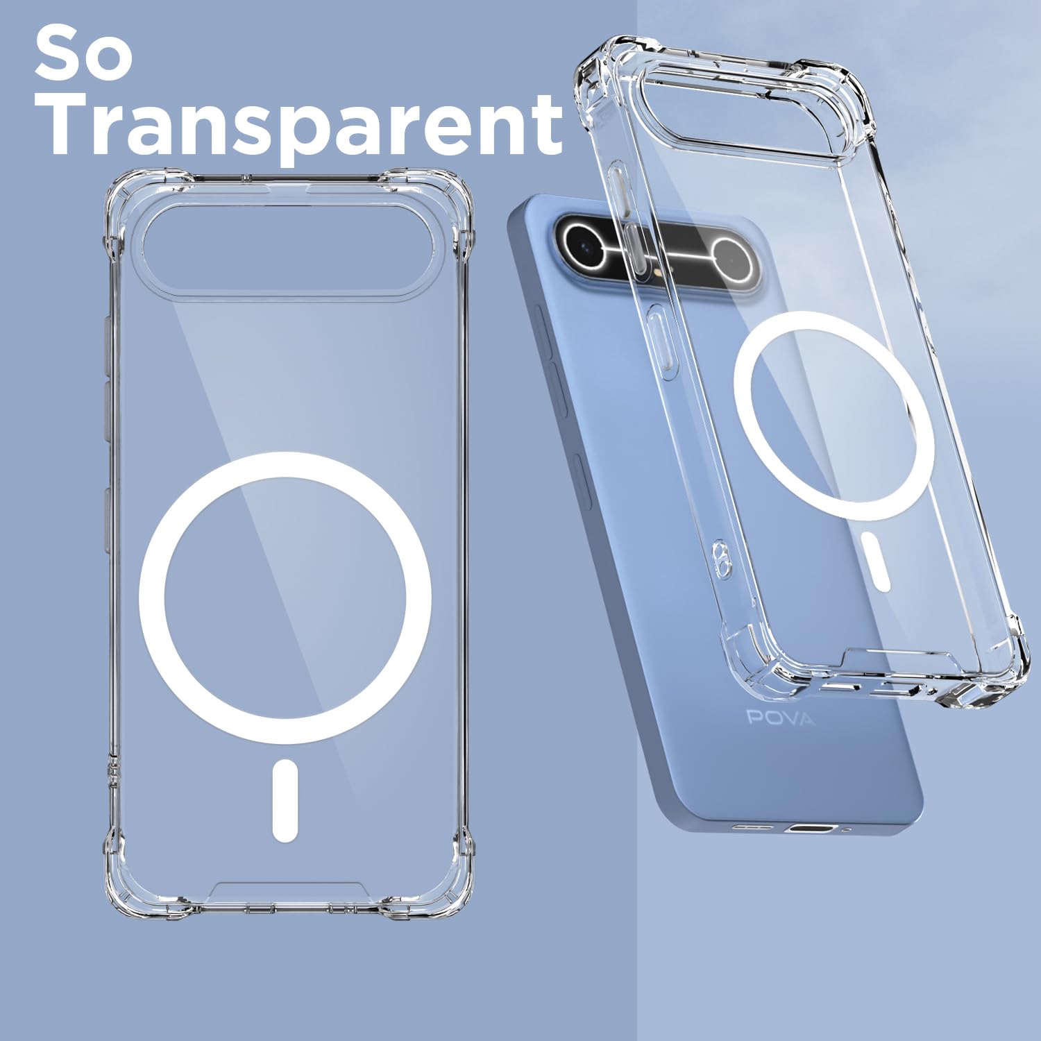 Pikkme Tecno Pova MagSafe transparent mag-safe mobile cover – photo 2