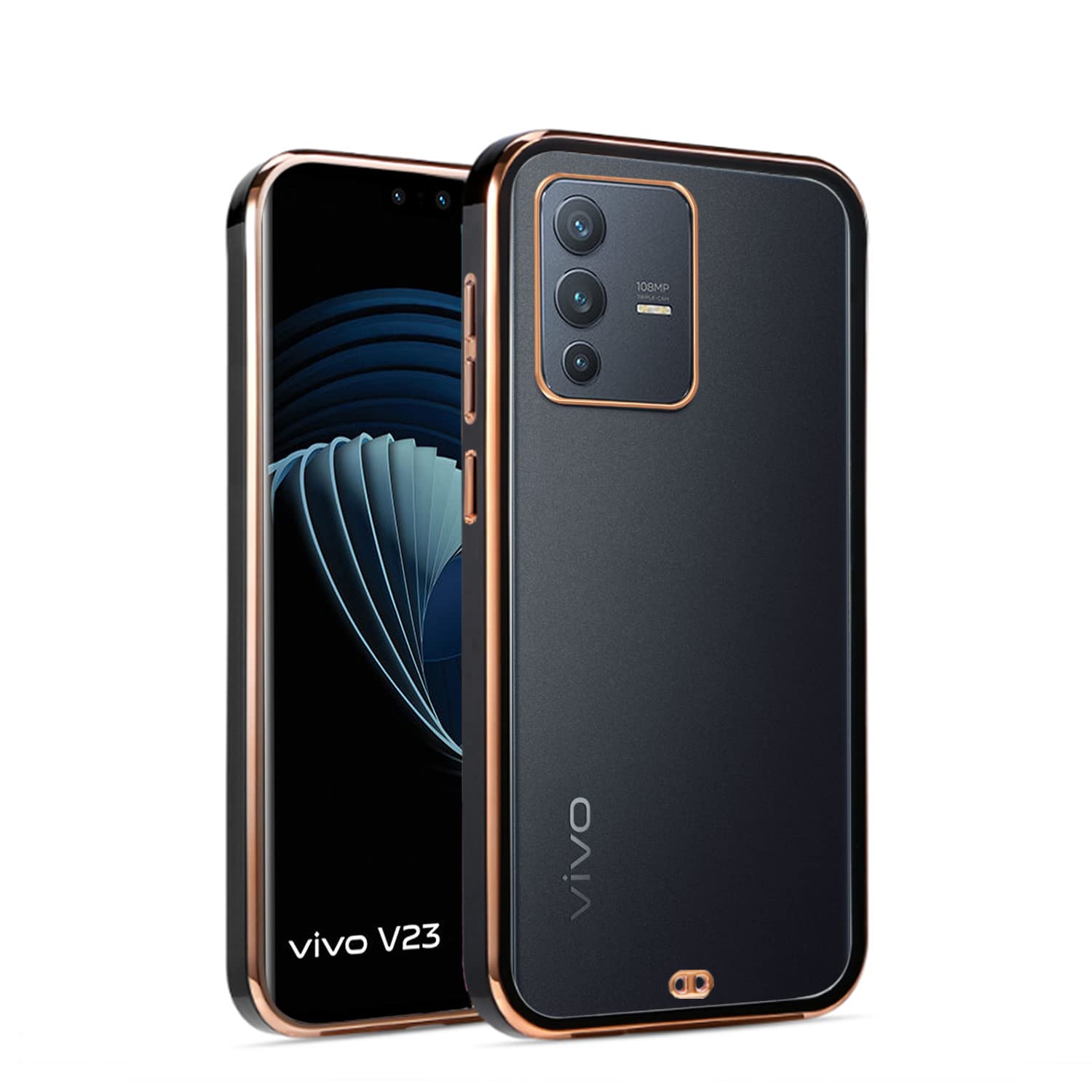 Pikkme Vivo V23 5G Chrome black phone cover