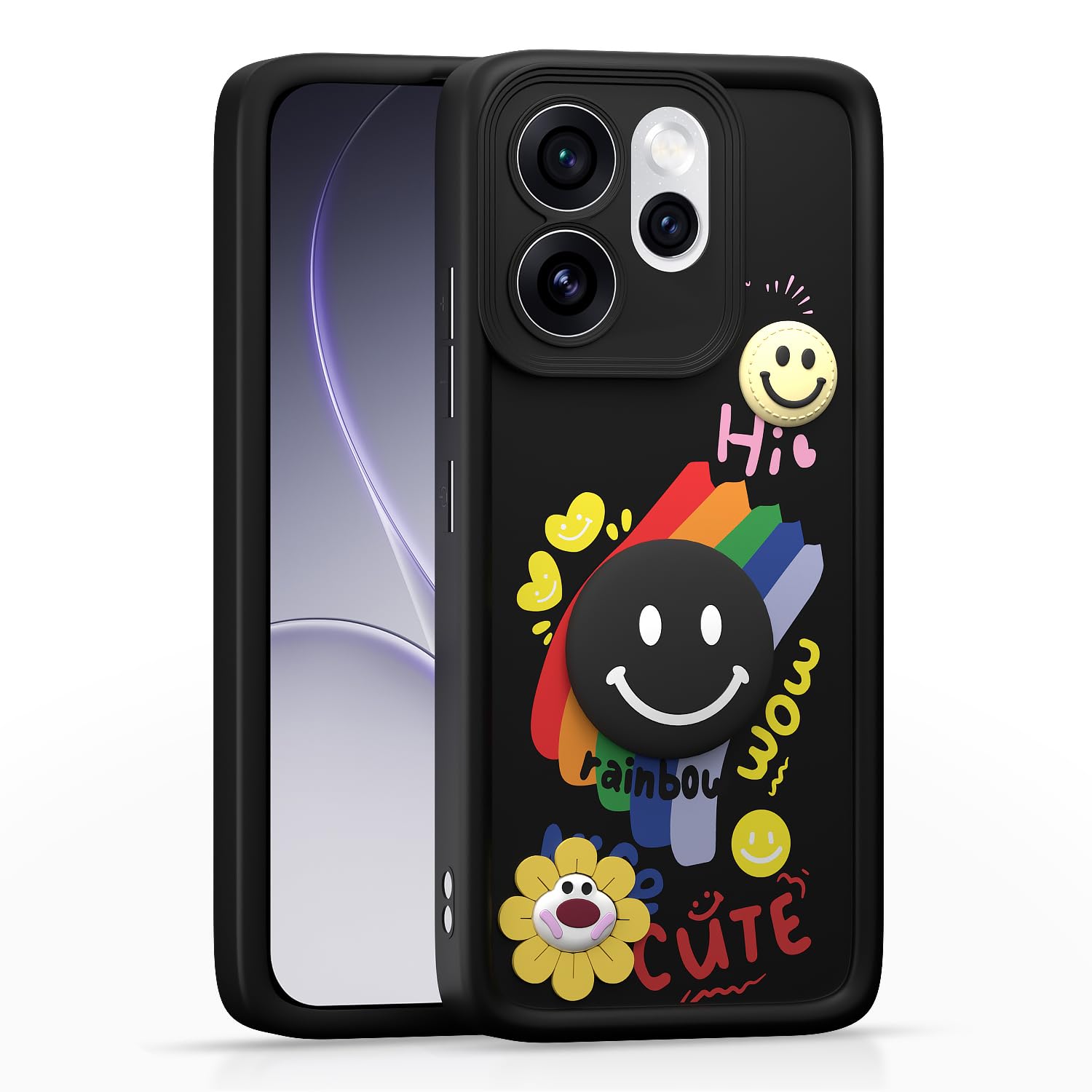 Oppo Reno 15 Pro Mini 5G Soft Silicone mobile back cover in black by Pikkme