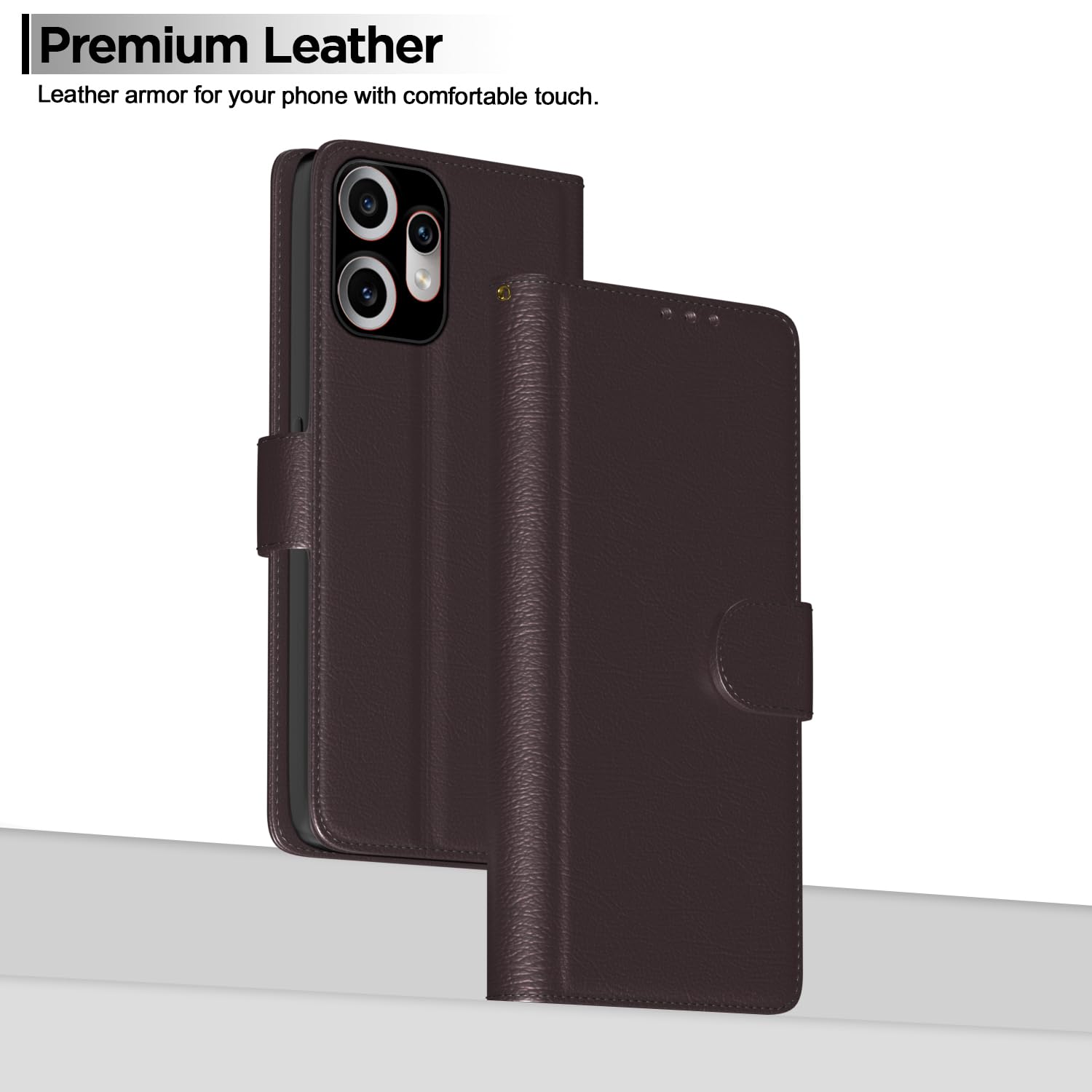 Pikkme CMF by Nothing Phone 2 Pro 5G Vintage Flip cover (Coffee)