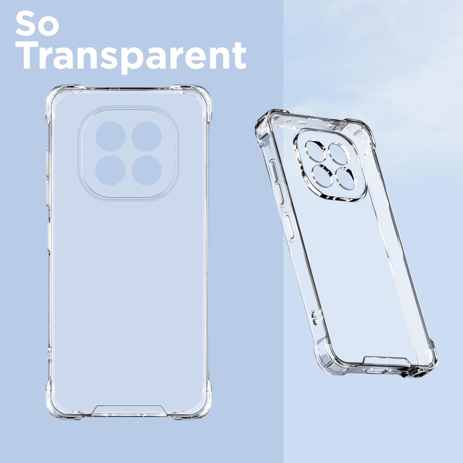 Pikkme Oppo F29 5G PC + TPU Clear Transparent Back Cover (Transparent)