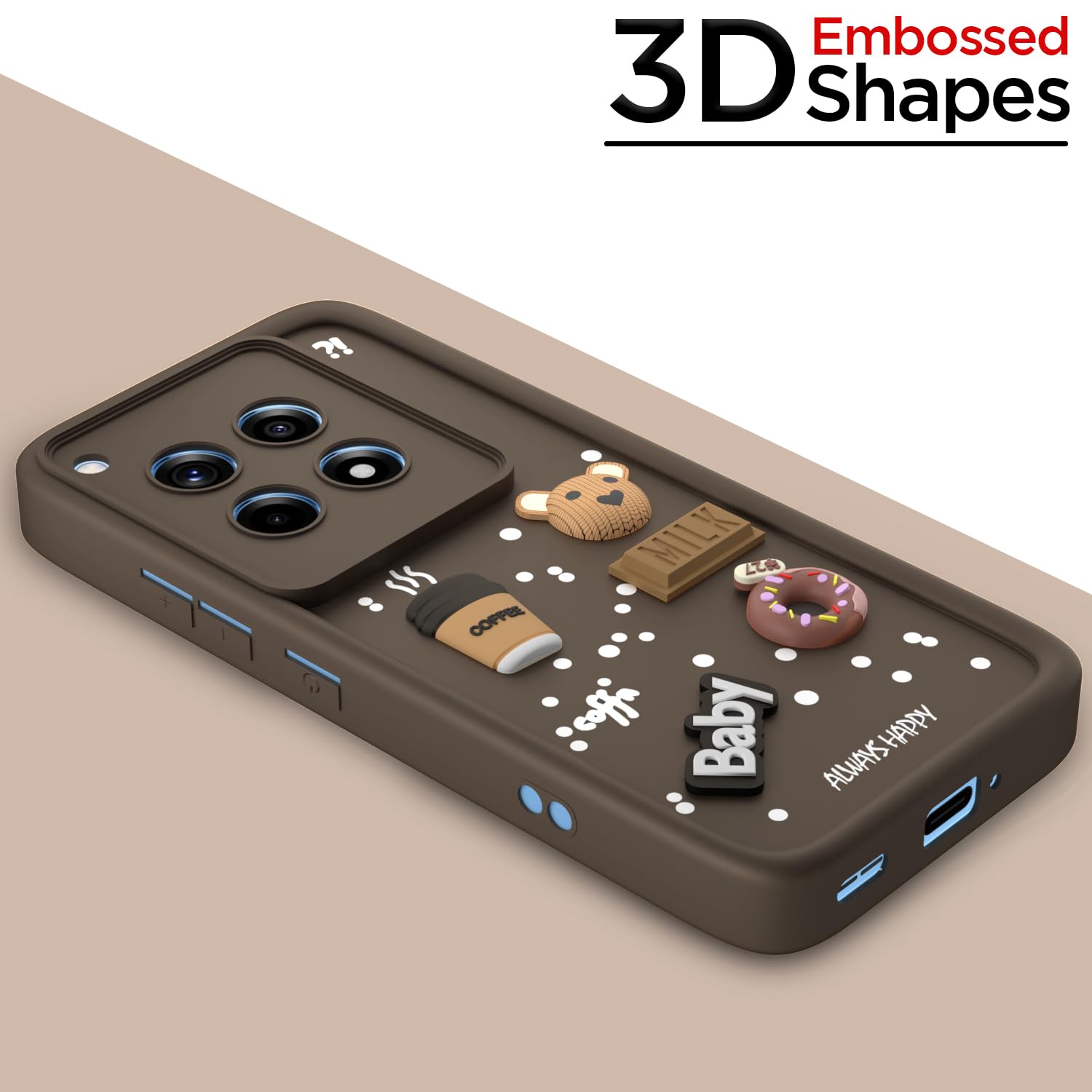 Pikkme brown phone cover for OnePlus 12R 5G – photo 3
