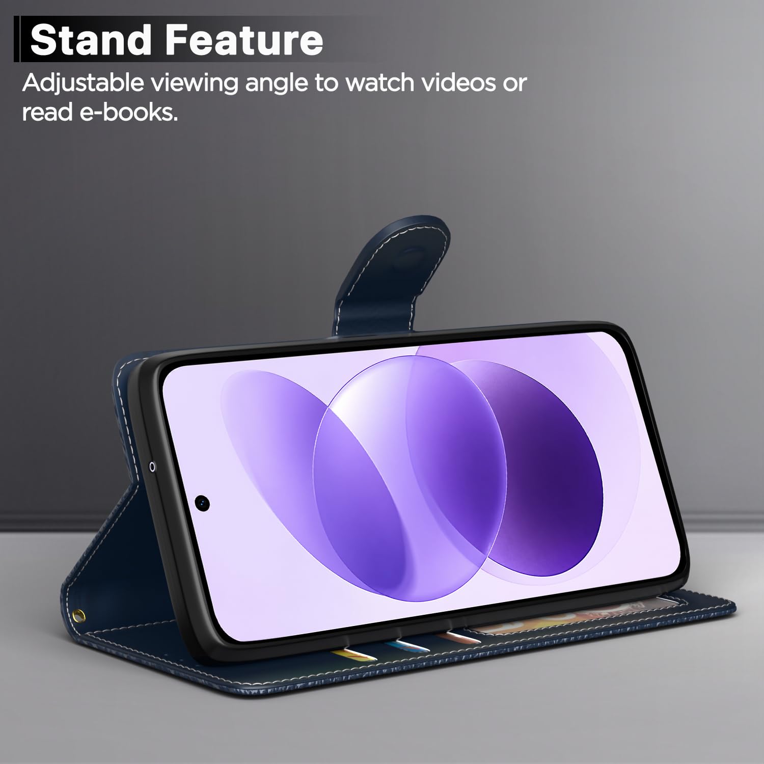 Pikkme Redmi Note 17 5G blue flip cover – photo 3