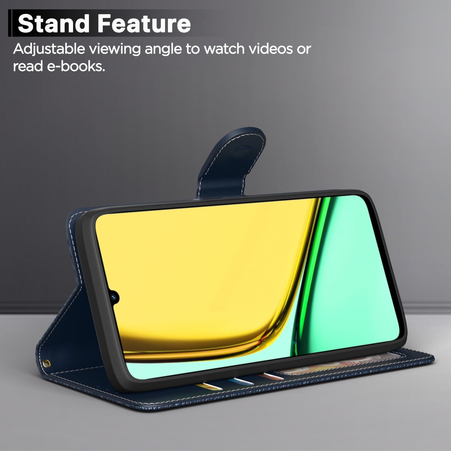 Pikkme Realme C61/Narzo N61 blue flip case – photo 3