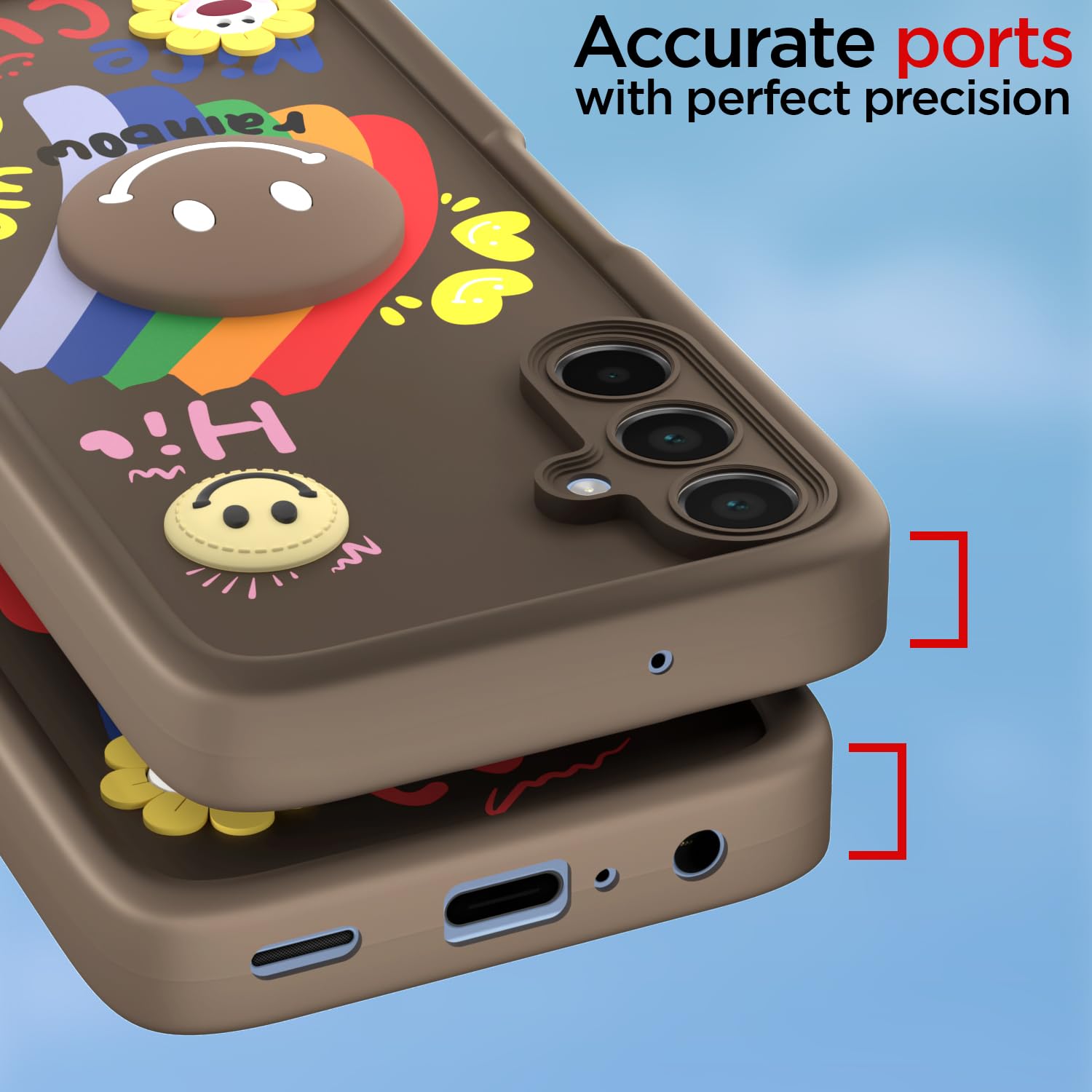 Pikkme Samsung A15 4G/A15 5G Soft Silicone brown mobile back cover – photo 4