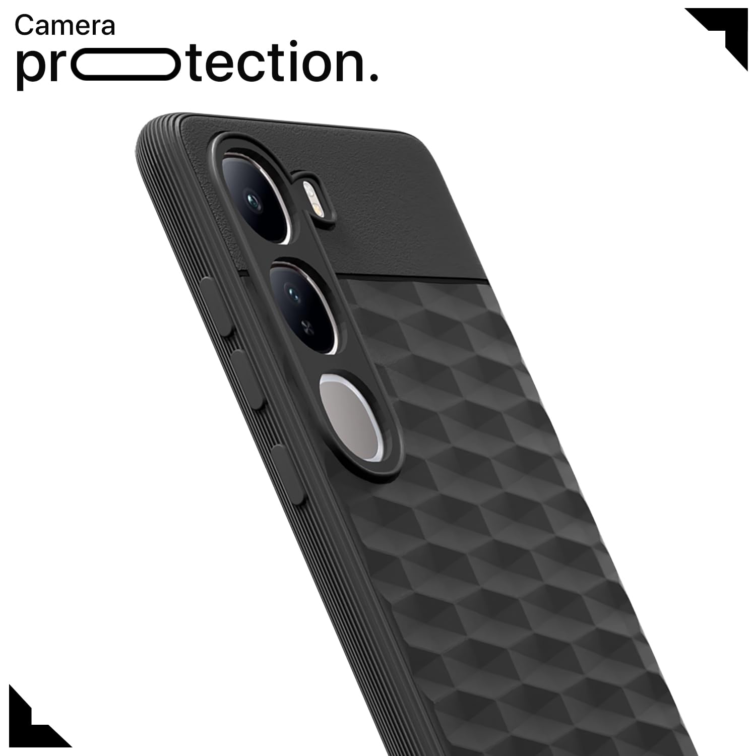 Pikkme Vivo Y300 5G Gencase Back Cover (Black)