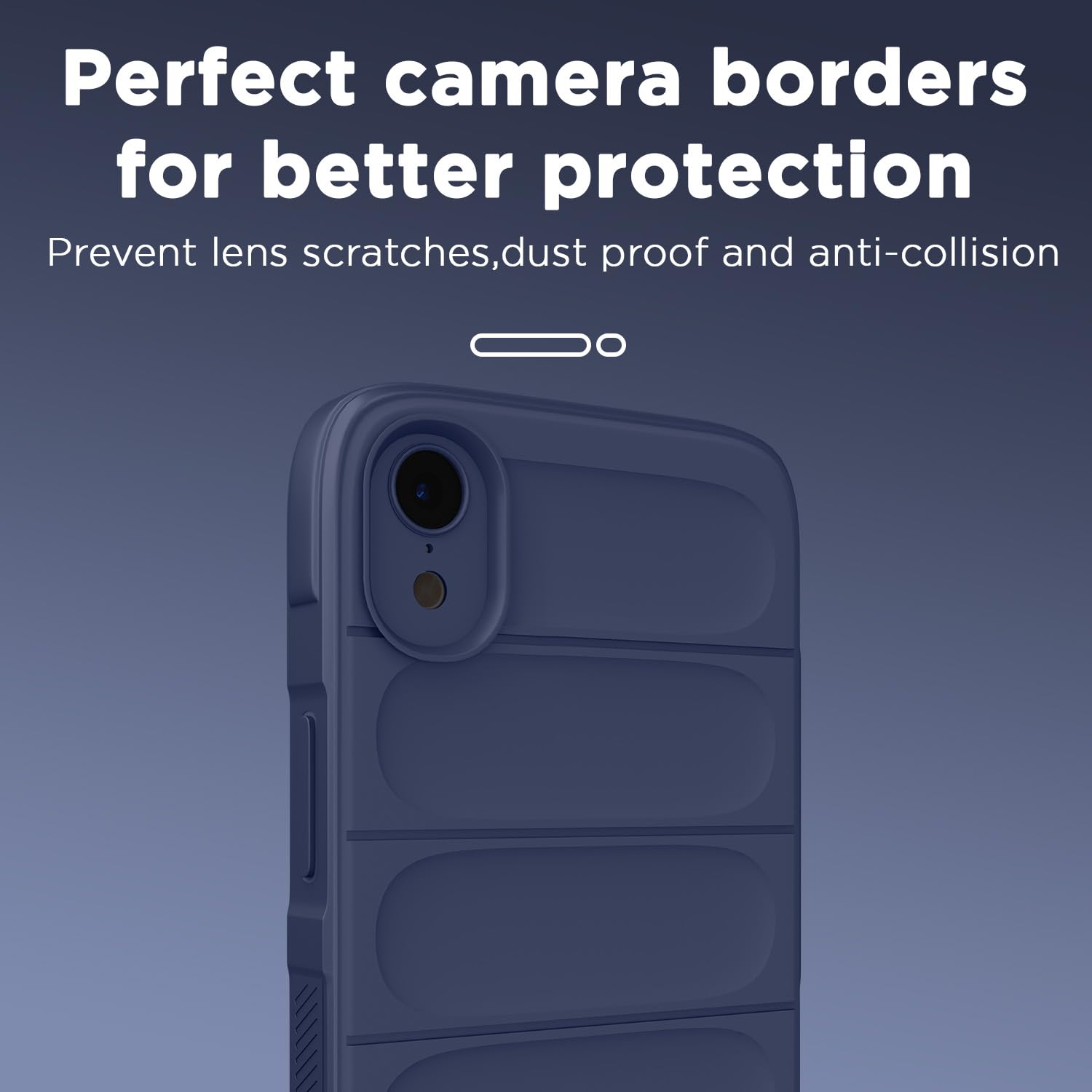Pikkme iPhone Xr ZigZag Soft matte Liquid Silicone Back Cover (Blue)