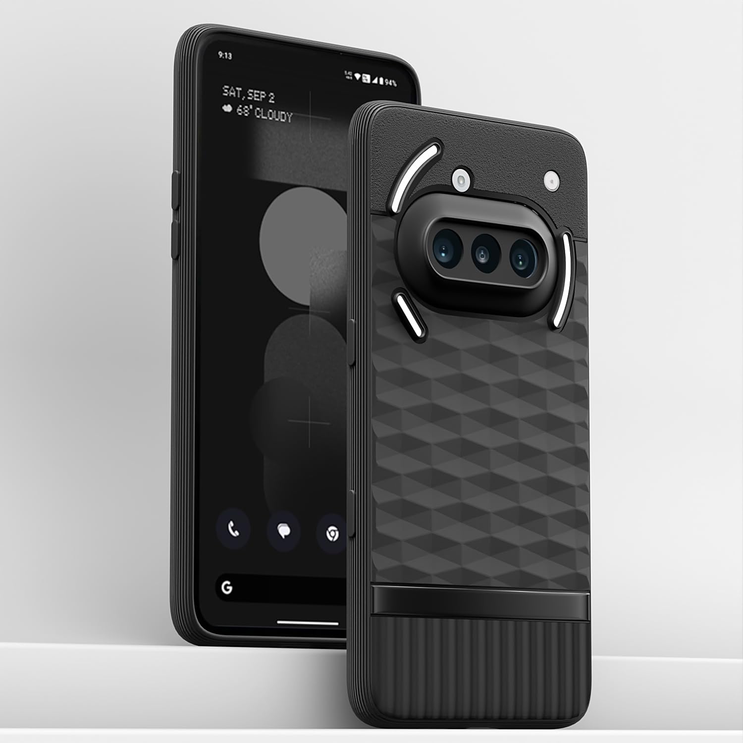 Pikkme Nothing Phone 3a 5G Shockproof Soft Flexible Gencase Back Cover (Black)