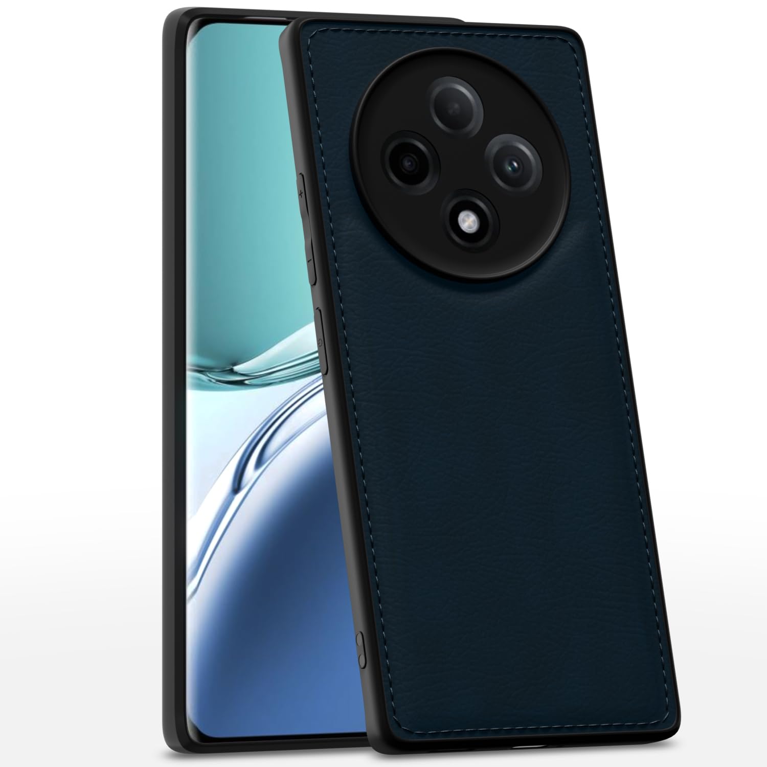 Oppo F27 Pro Plus 5G LeatherBack Back Cover – Blue