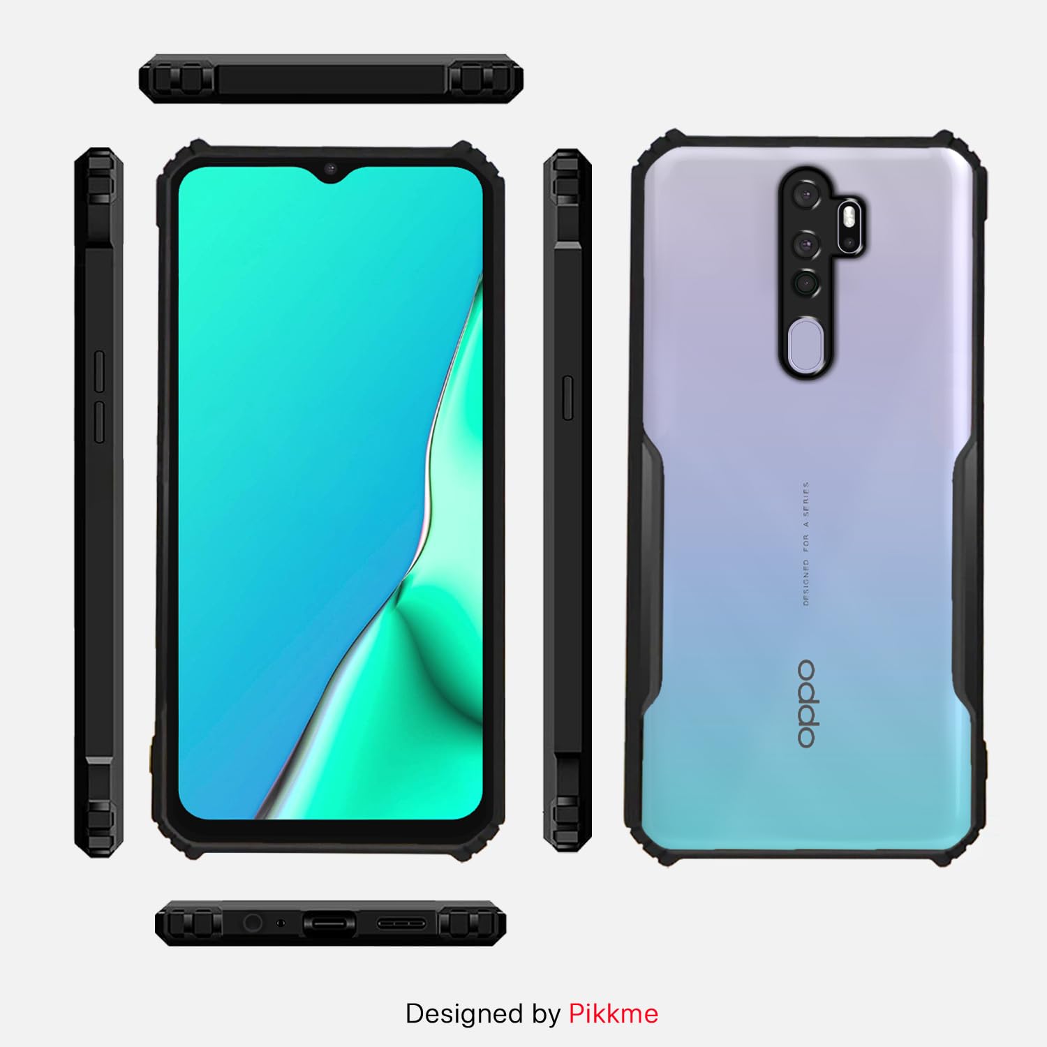 Pikkme Oppo A5 2020/A9 2020 Eagle Back Cover (Black)