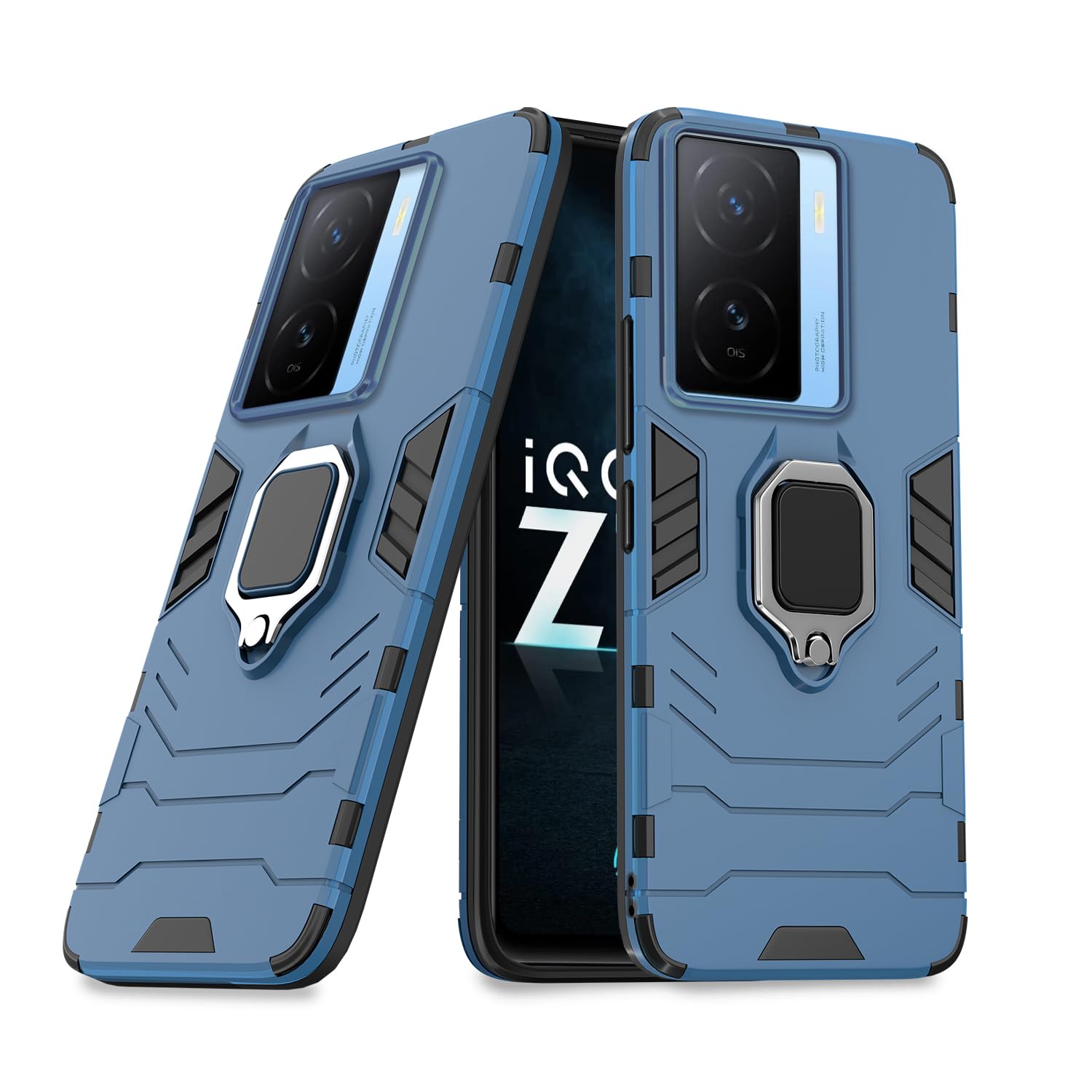iQOO Z7 / iQOO Z7s 5G D5 Tough Armor Back Cover - Blue