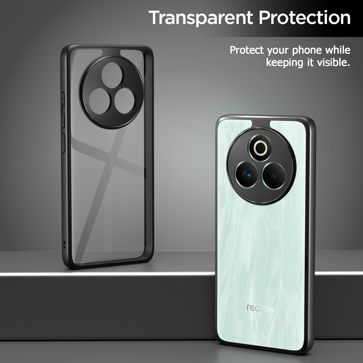 Pikkme Realme P3 Pro 5G Eagle 2 Back Cover (Black)