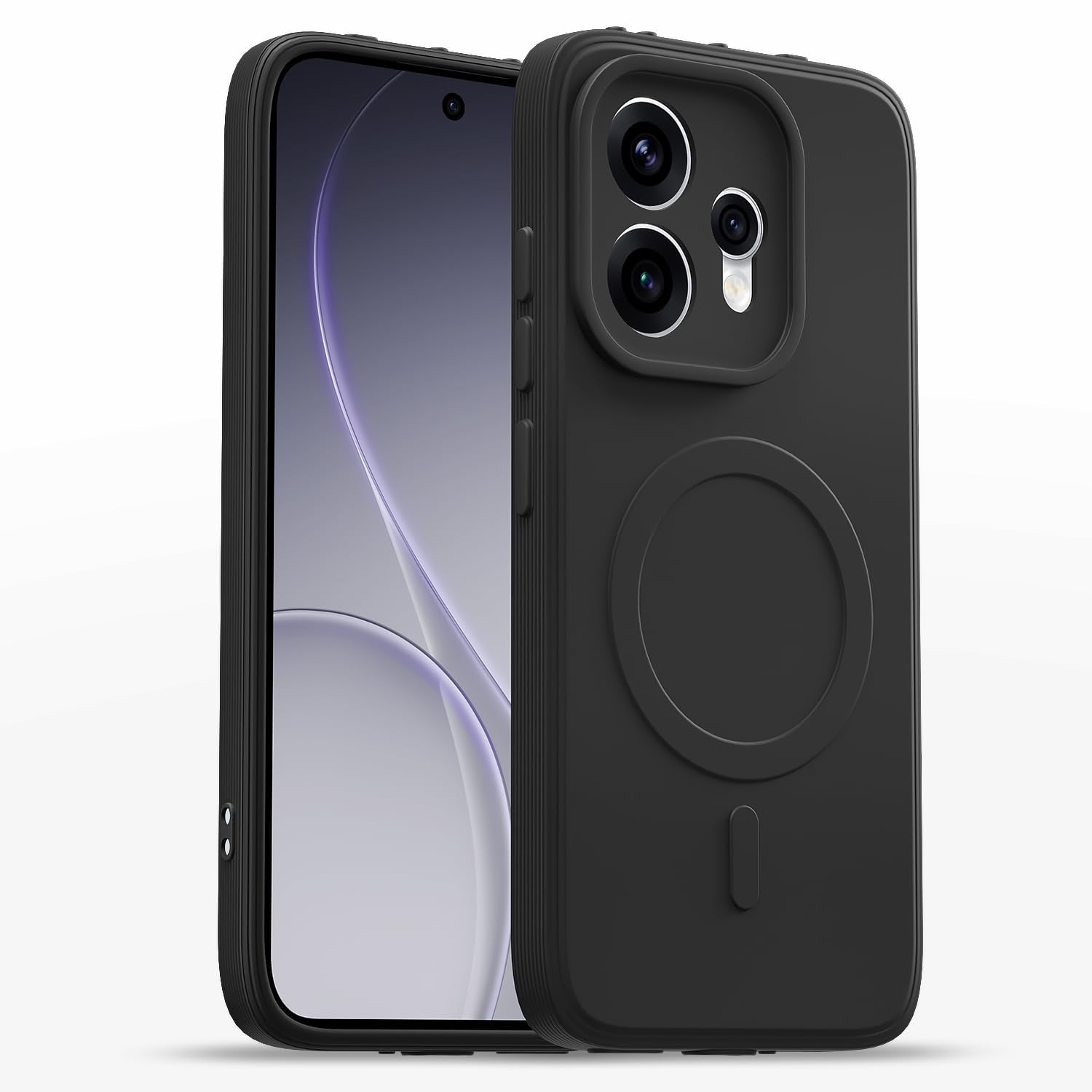 Pikkme black MagSafe phone cover for Oppo Reno 15 5G
