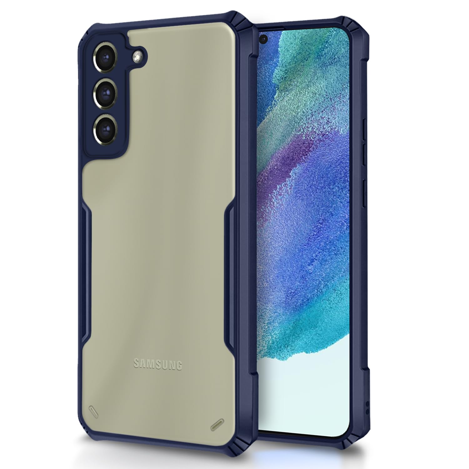 Pikkme blue mobile back cover for Samsung S21 FE 5G