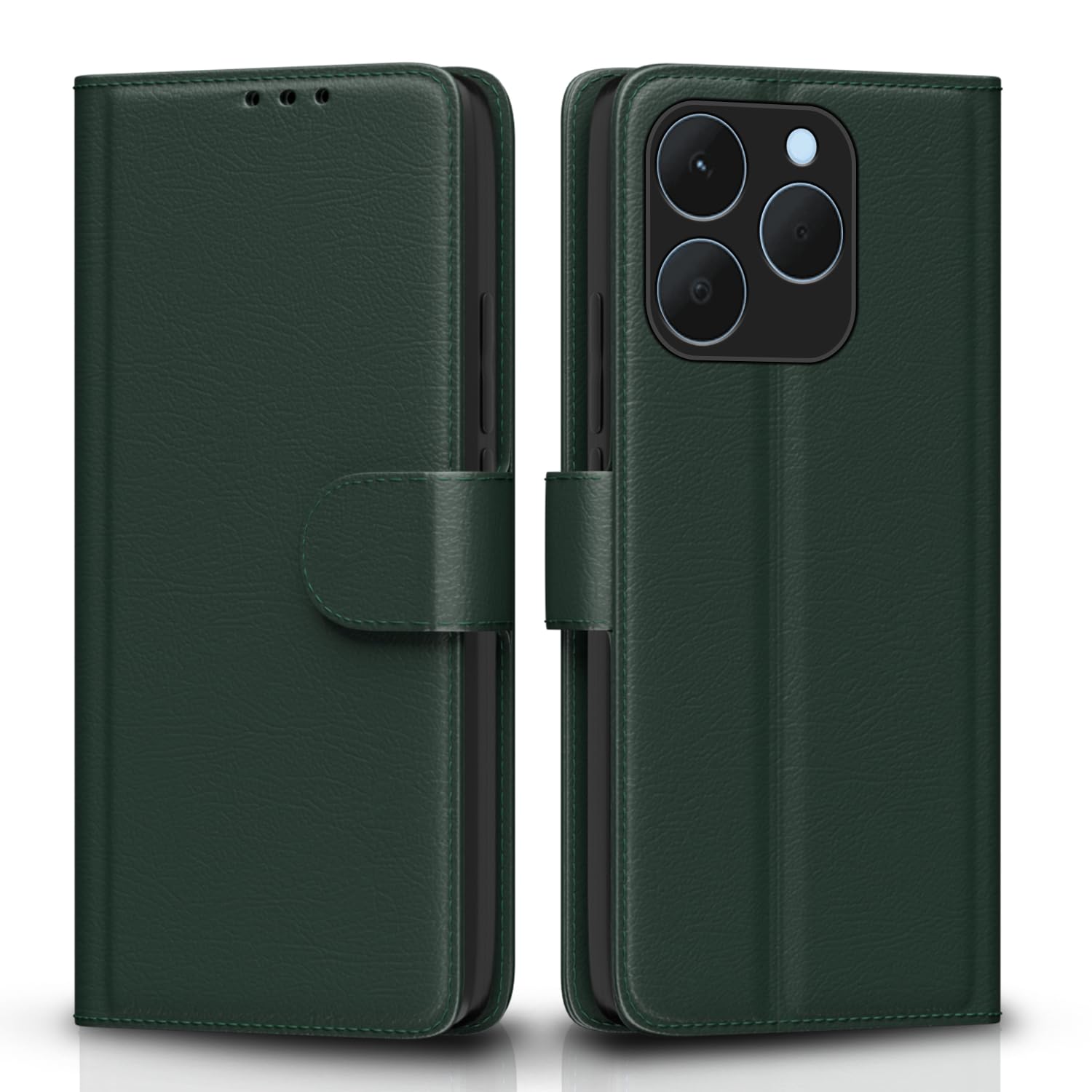 Pikkme green Wallet wallet flip cover for Realme 15T/Narzo 90 5G
