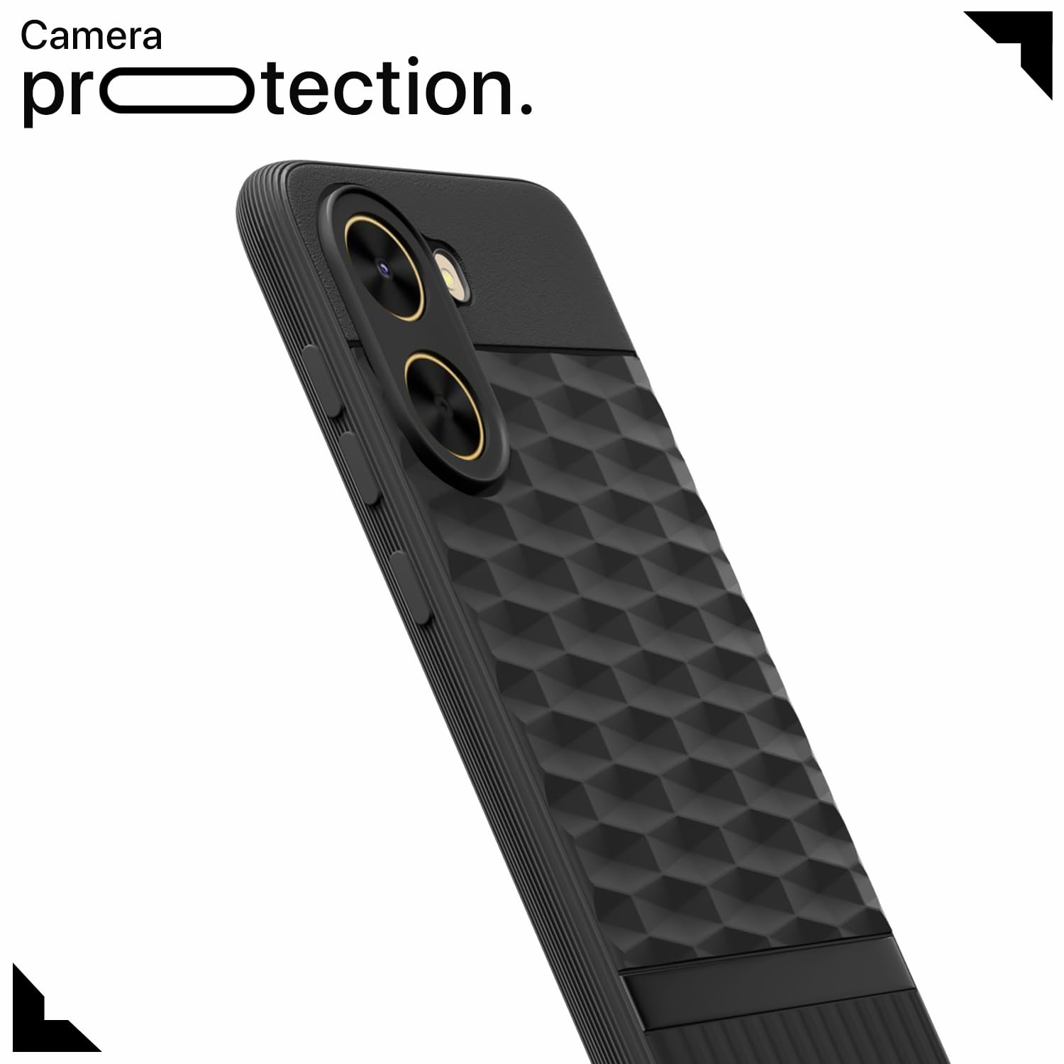Pikkme Poco C71 / Redmi A5 Shockproof Soft Flexible Gencase Back cover (Black)