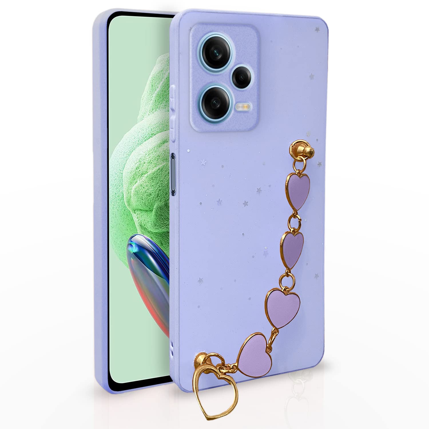 Pikkme Redmi Note 12 5G Chain Back Cover (Purple)