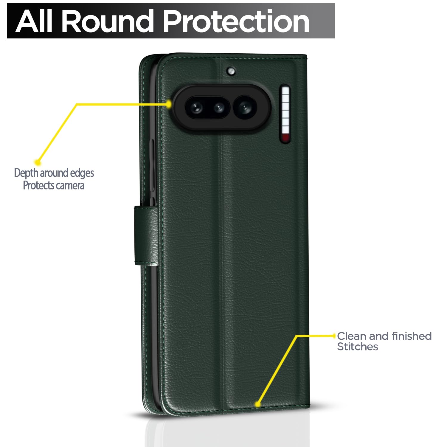 Nothing Phone 4a 5G wallet flip cover in green by Pikkme – photo 4