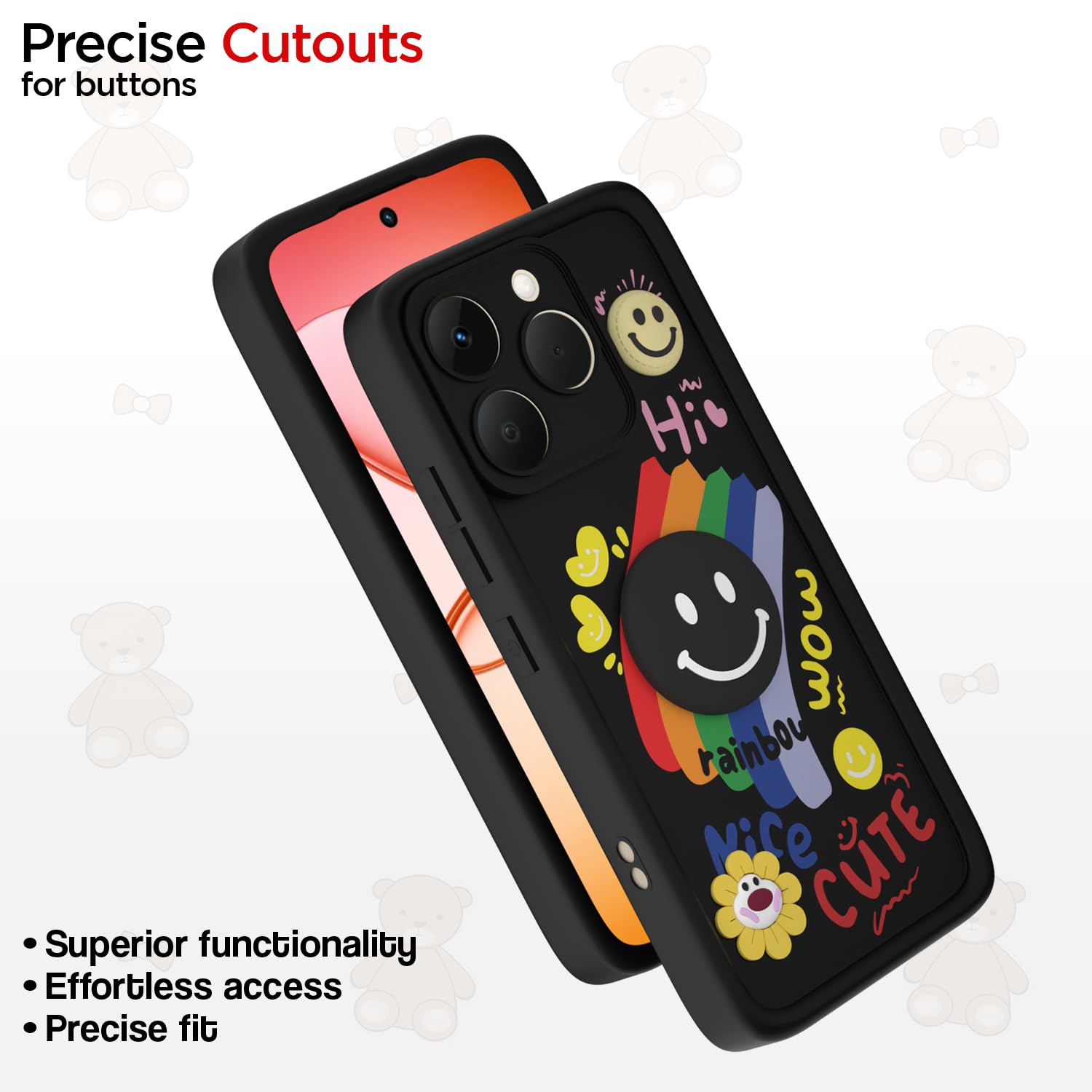 Pikkme Realme 15T/Narzo 90 5G Soft Silicone black back cover – photo 6