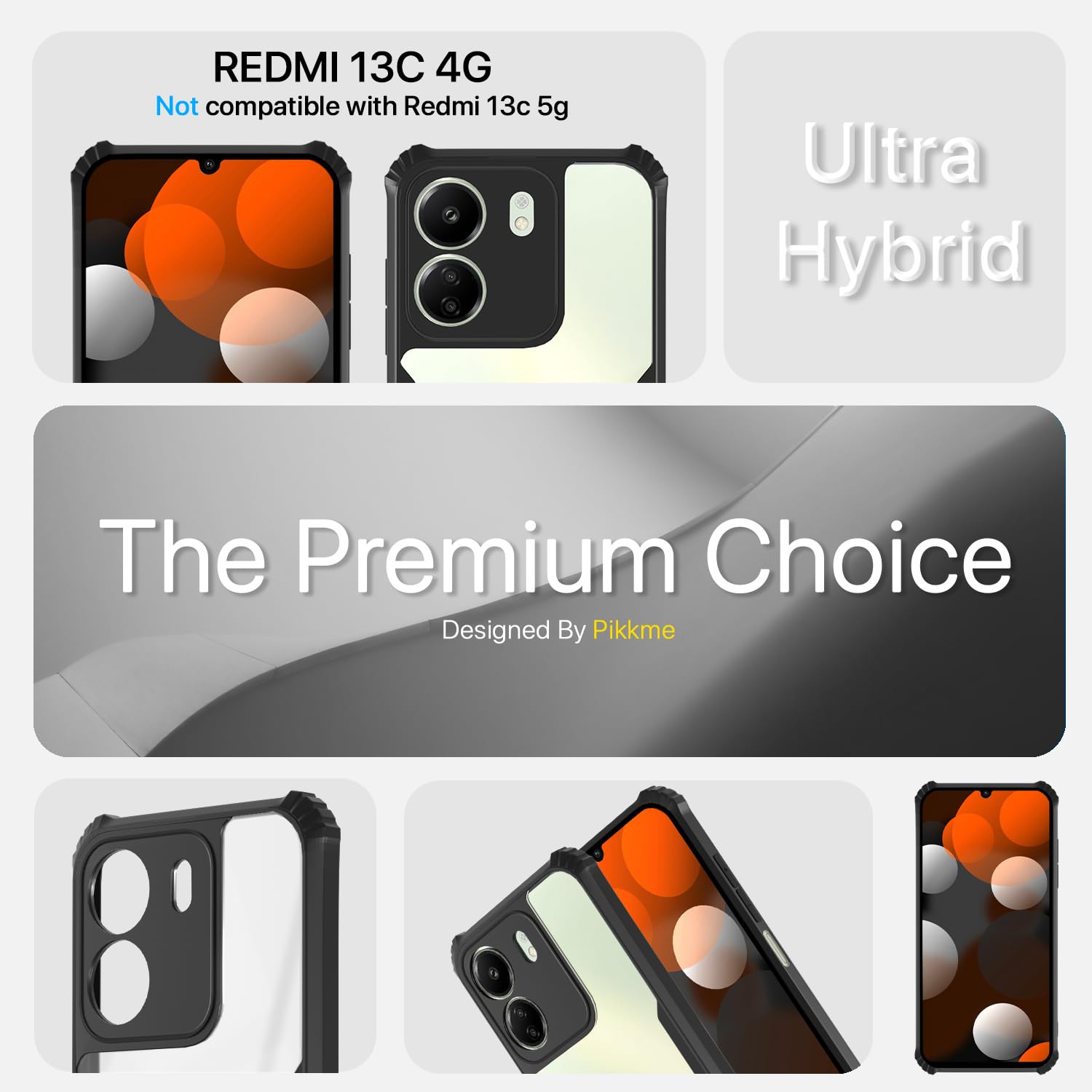 Redmi 13C 4G/Poco C65 mobile cover in black by Pikkme – photo 2