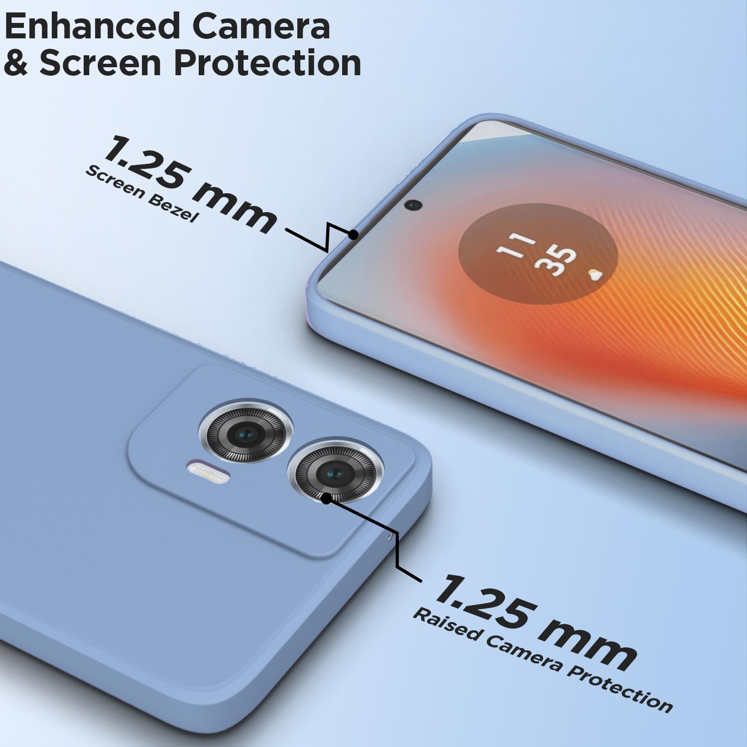 Pikkme Moto Edge 50 Fusion/G96 5G Matte aqua blue mobile cover – photo 2