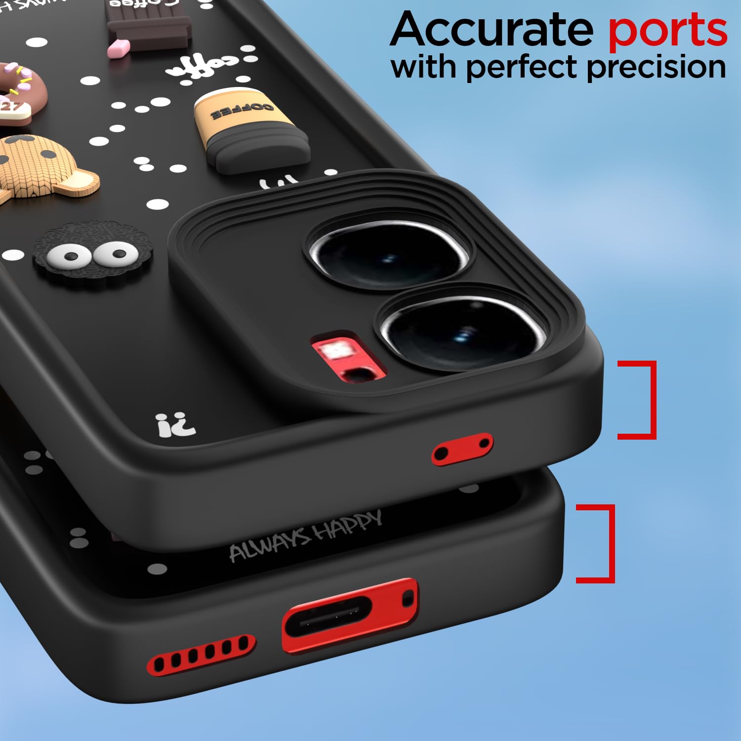 iQOO Neo 9 Pro 5G/3D Silicone mobile back cover in black by Pikkme – photo 4