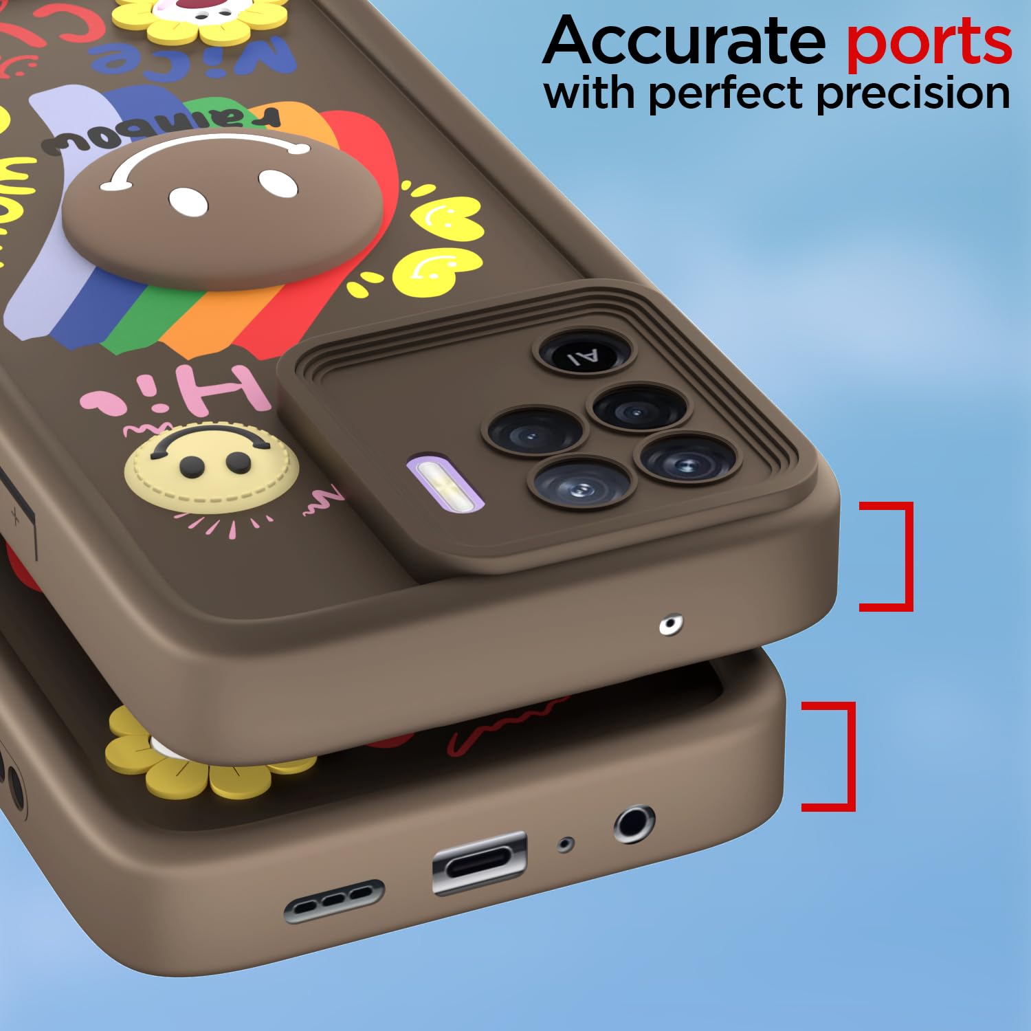 Pikkme brown Soft Silicone back cover for Oppo F19 Pro – photo 4