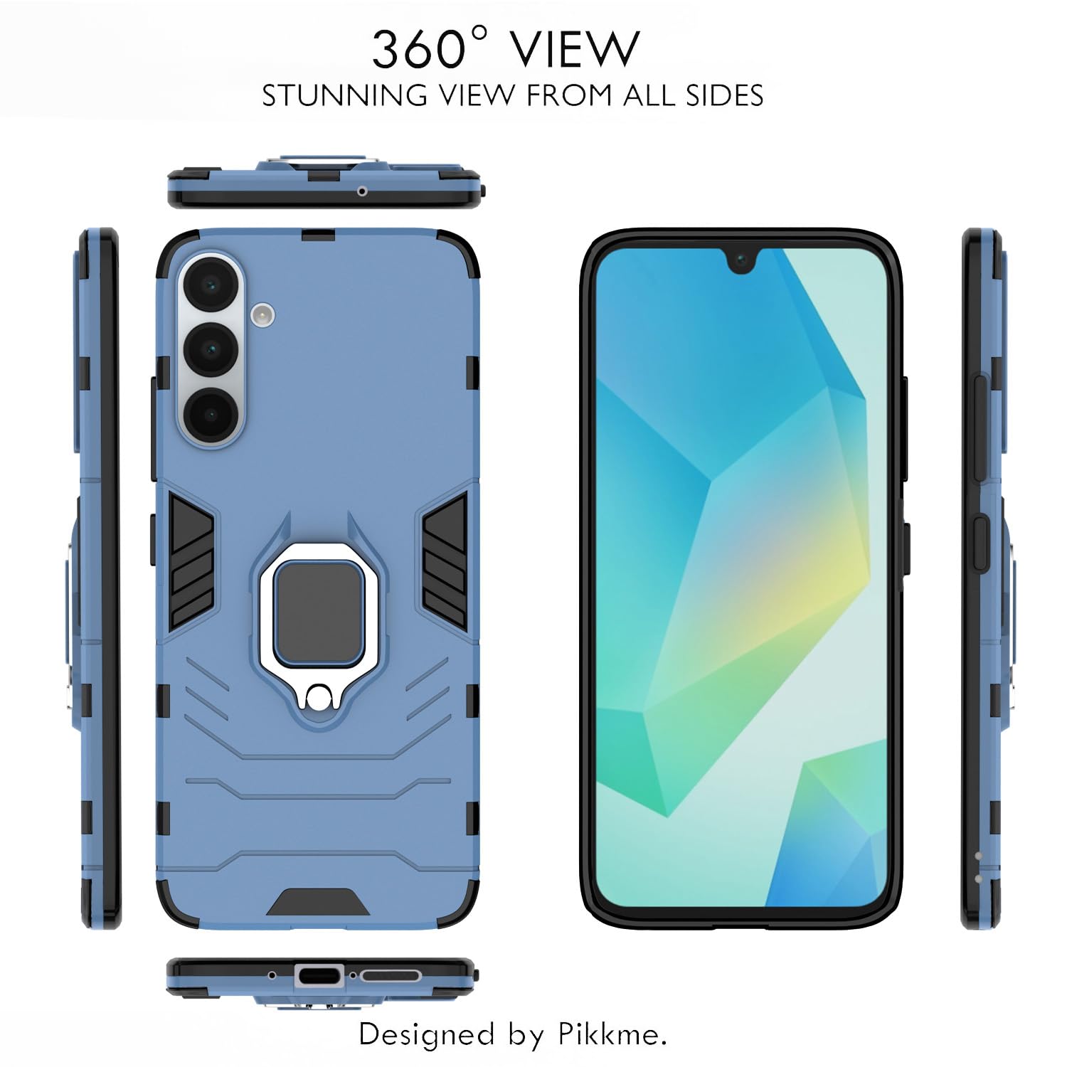 Pikkme blue D5 Tough Armor mobile back cover for Samsung A56 5G – photo 3