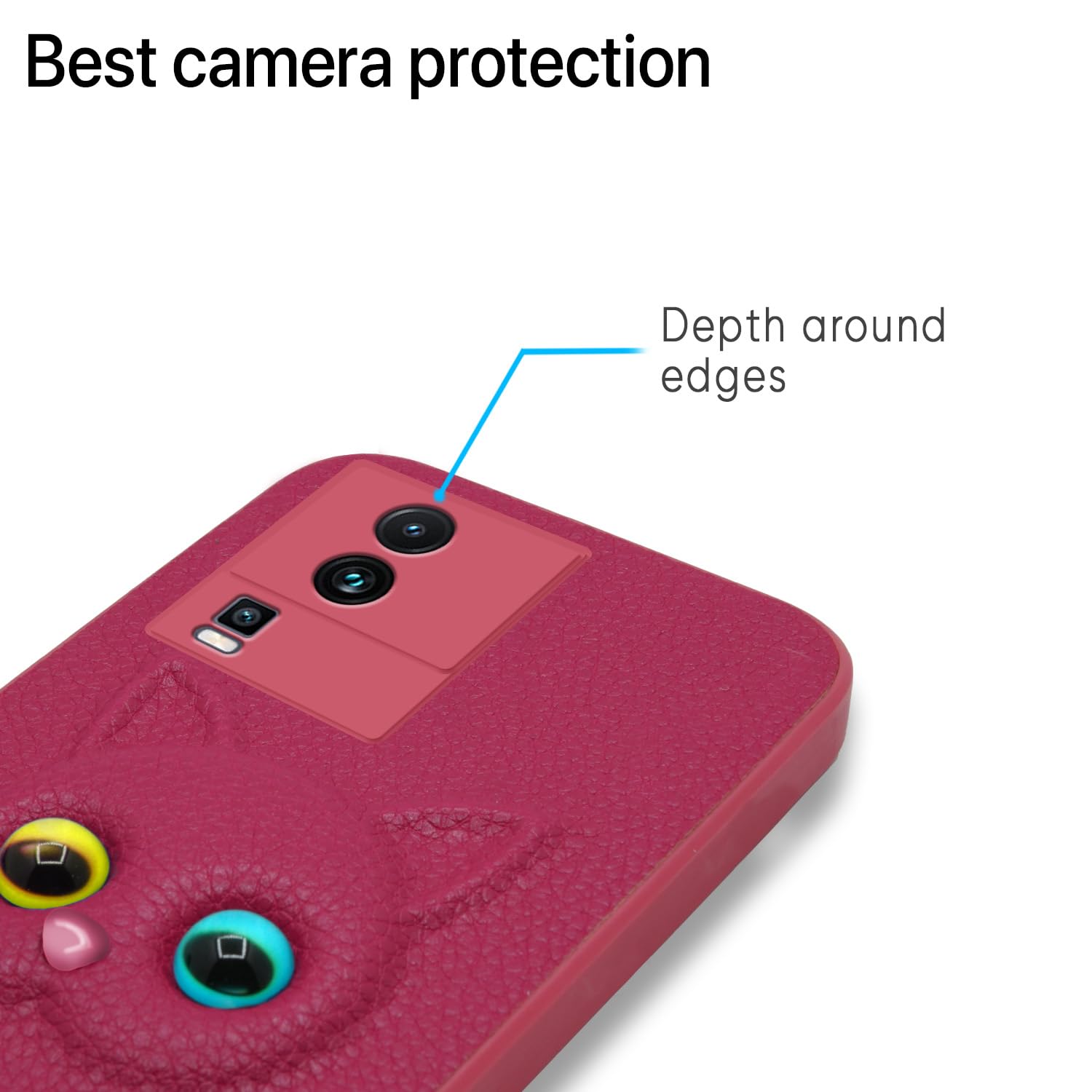 Pikkme iQOO Neo 7 Pro 5G Kitty Back Cover (Pink)