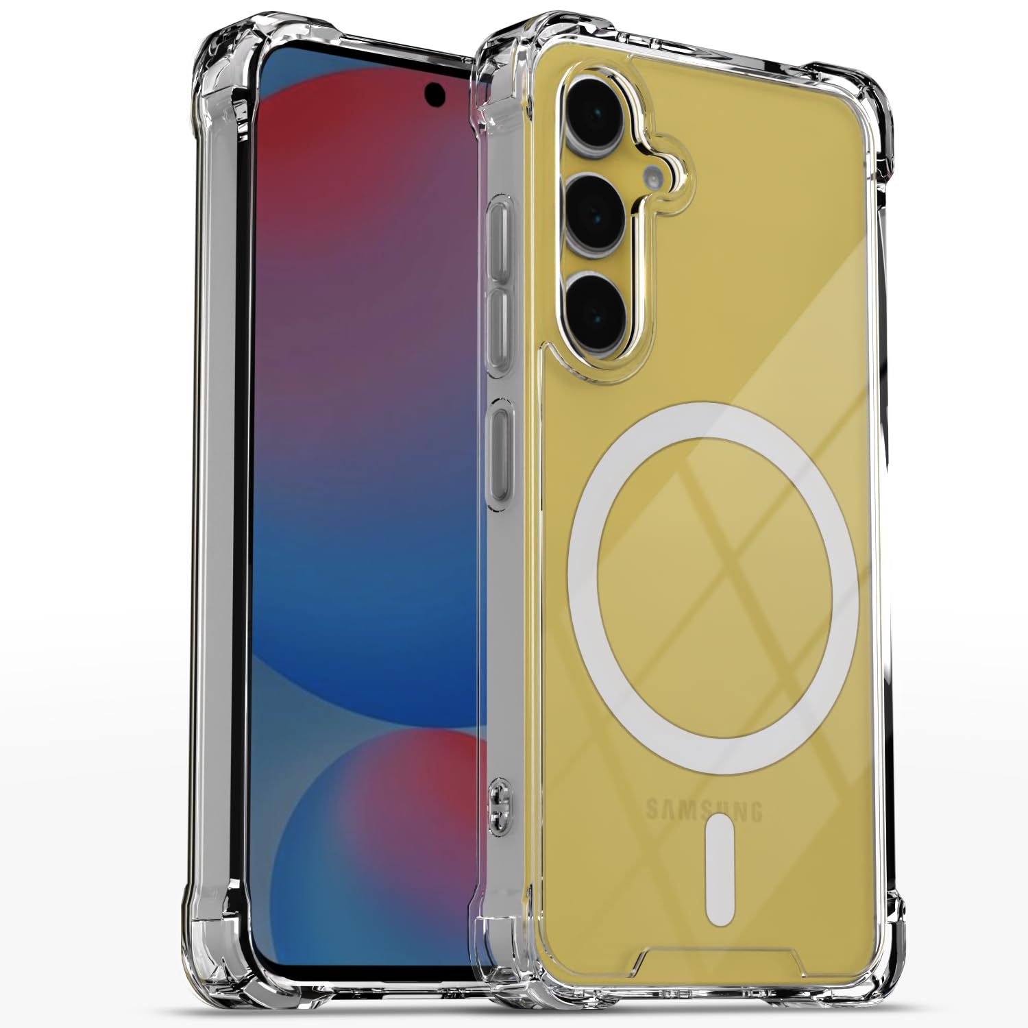 Samsung S24 FE 5G MagSafe phone cover in transparent mag-safe by Pikkme