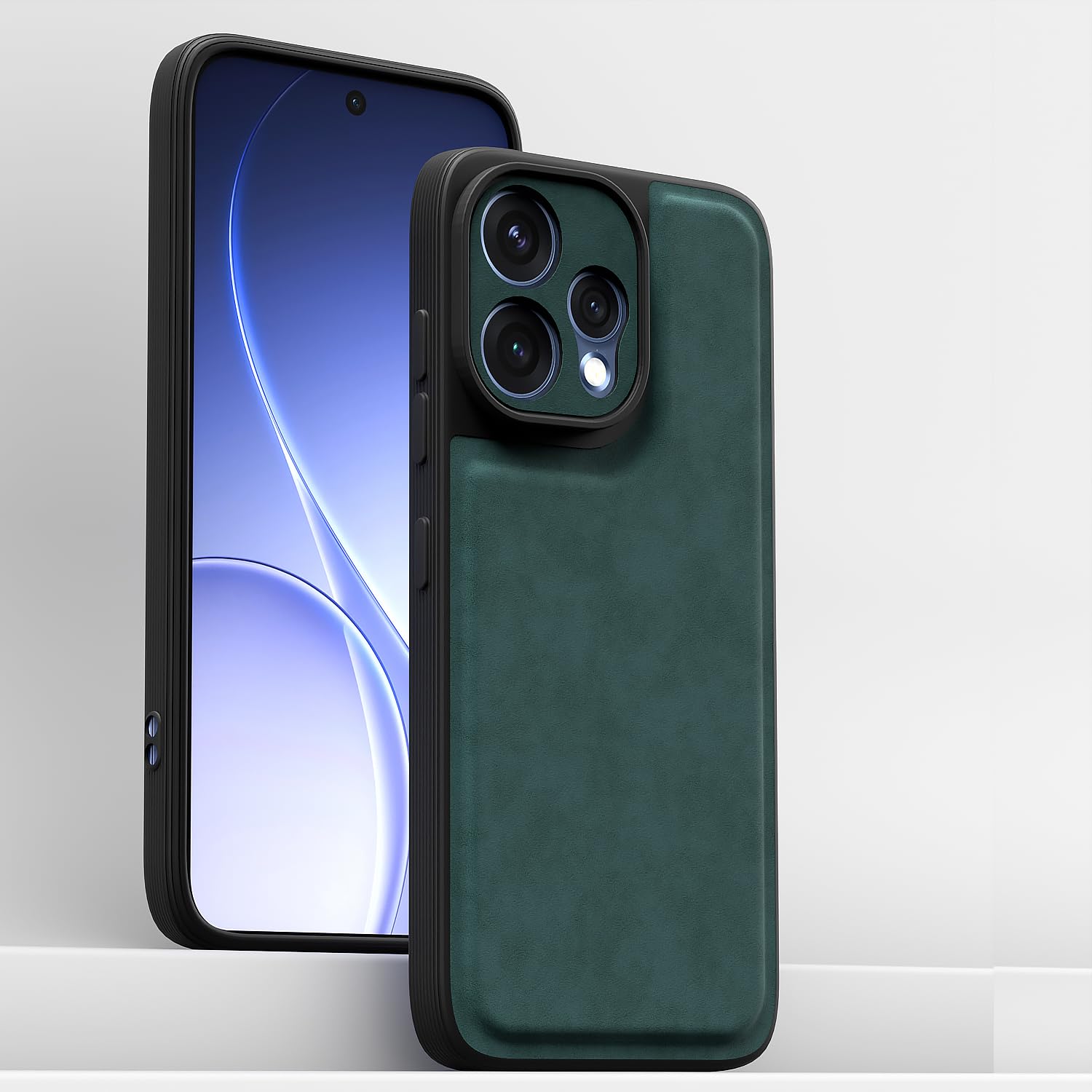 Green Leather mobile cover for Oppo Reno 15 5G – Pikkme – photo 2