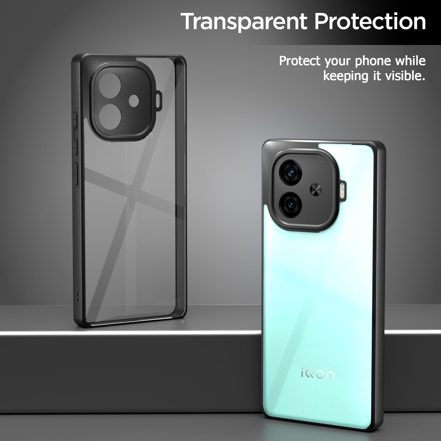 Pikkme iQOO Neo 10R 5G / iQOO Z9 Turbo 5G / Vivo Y200 GT 5G Eagle 2 Back cover (Black)