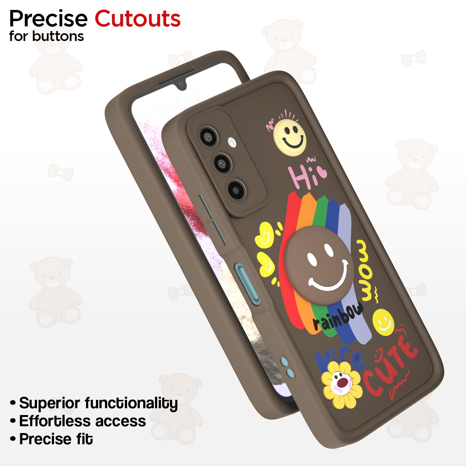 Pikkme brown Soft Silicone mobile back cover for Samsung M34/F34 5G – photo 6