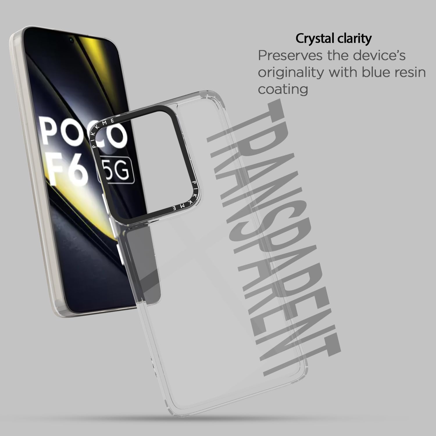 Poco F6 5G Hybrid mobile back cover in transparent by Pikkme – photo 4