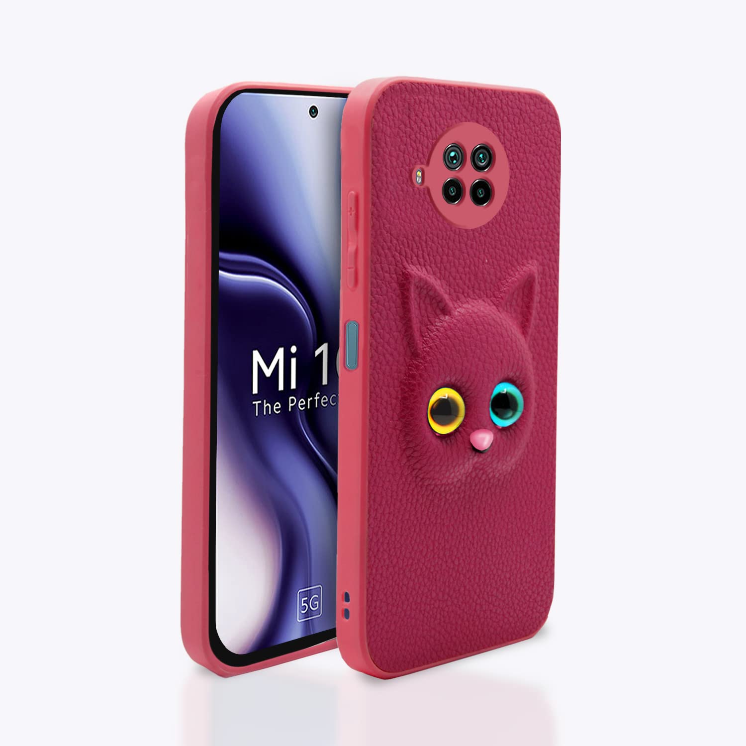 Pikkme Mi 10i 5G Cat pink mobile cover