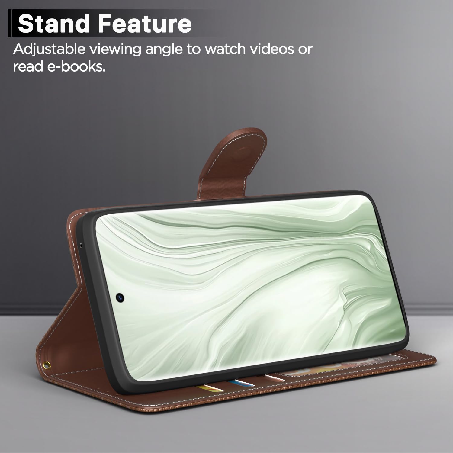 Tan mobile flip cover for iQOO Z9s/Vivo V40e 5G – Pikkme – photo 3
