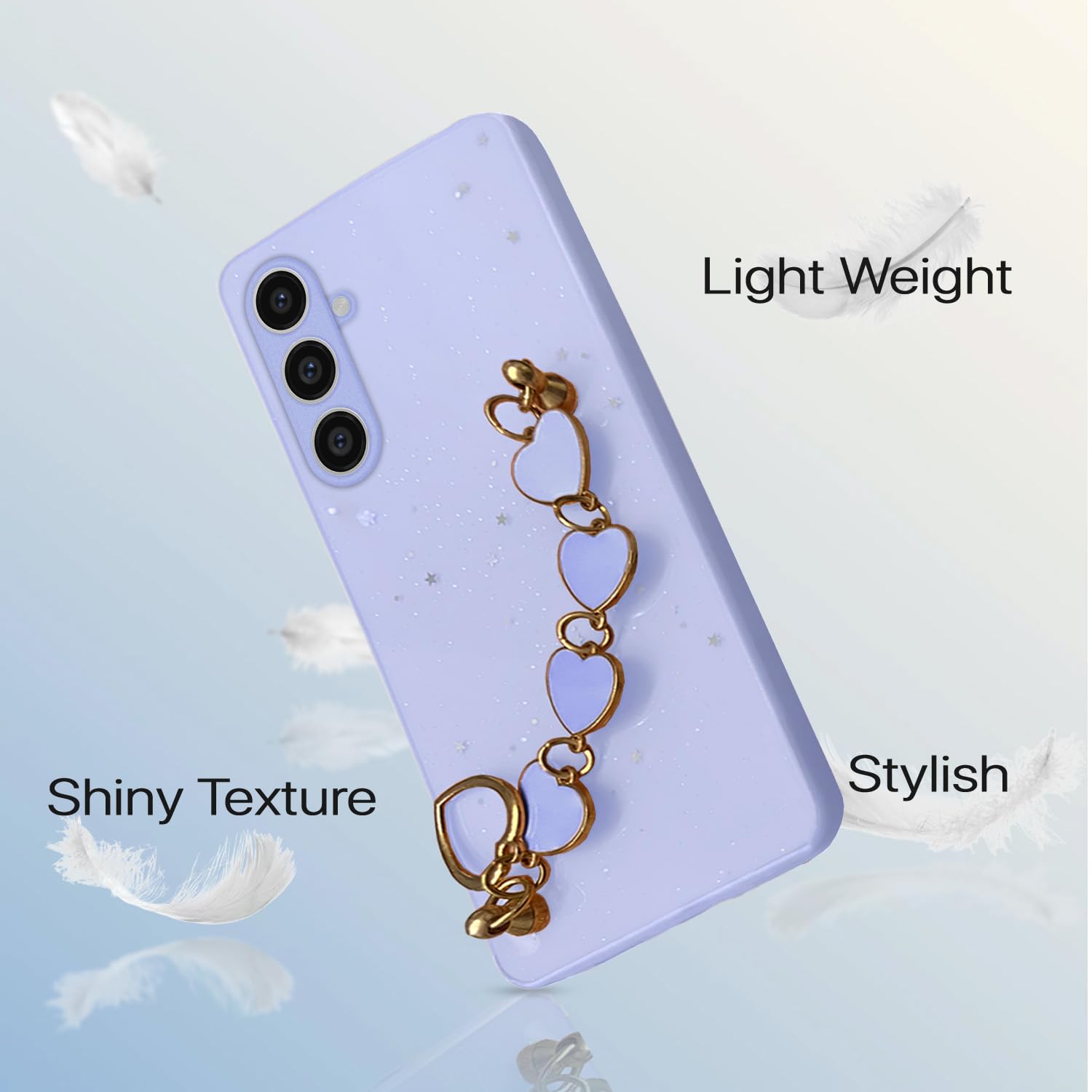 Samsung S23 FE 5G Chain phone cover in purple by Pikkme – photo 6