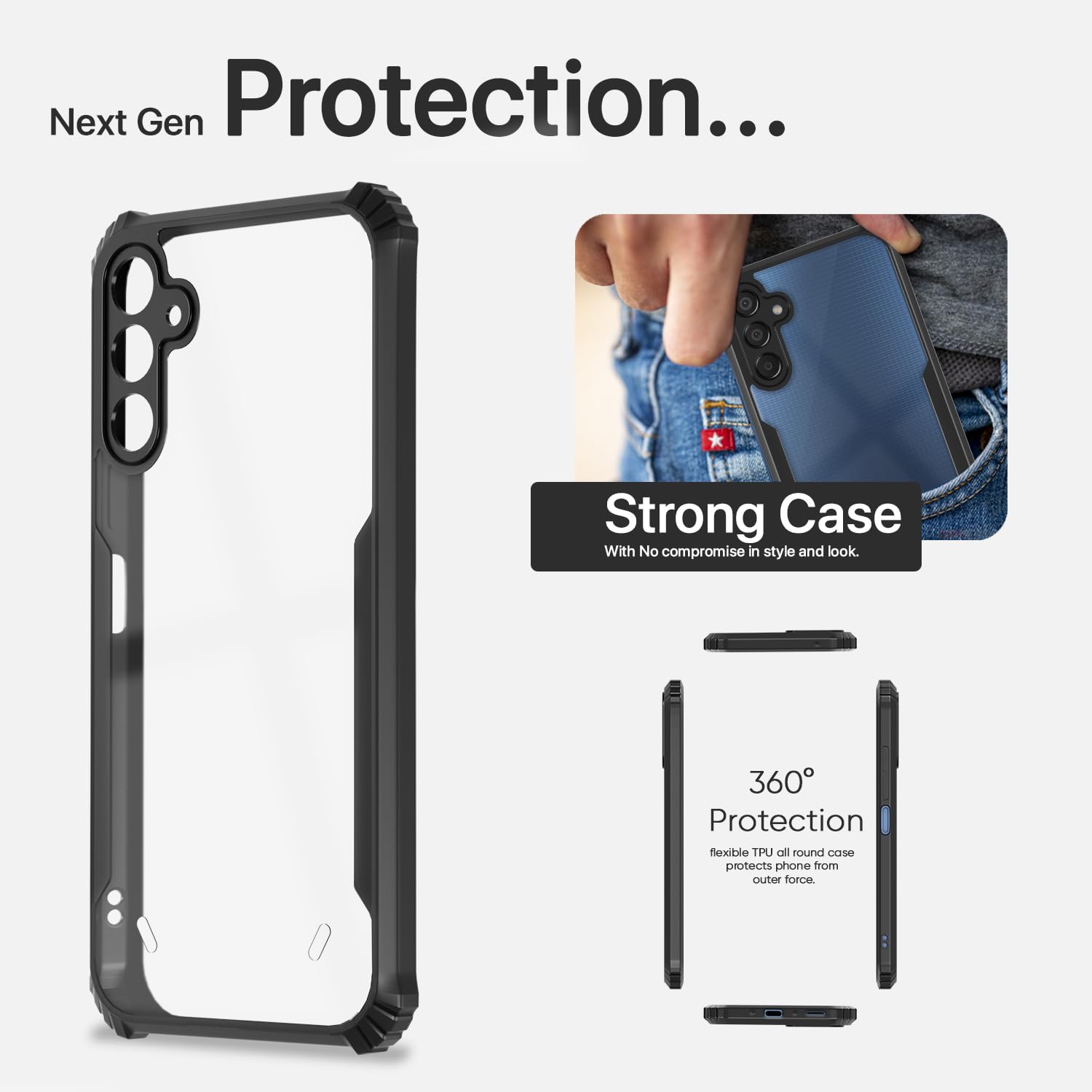 Pikkme Samsung Galaxy F15 5G Eagle Back Cover (Black)