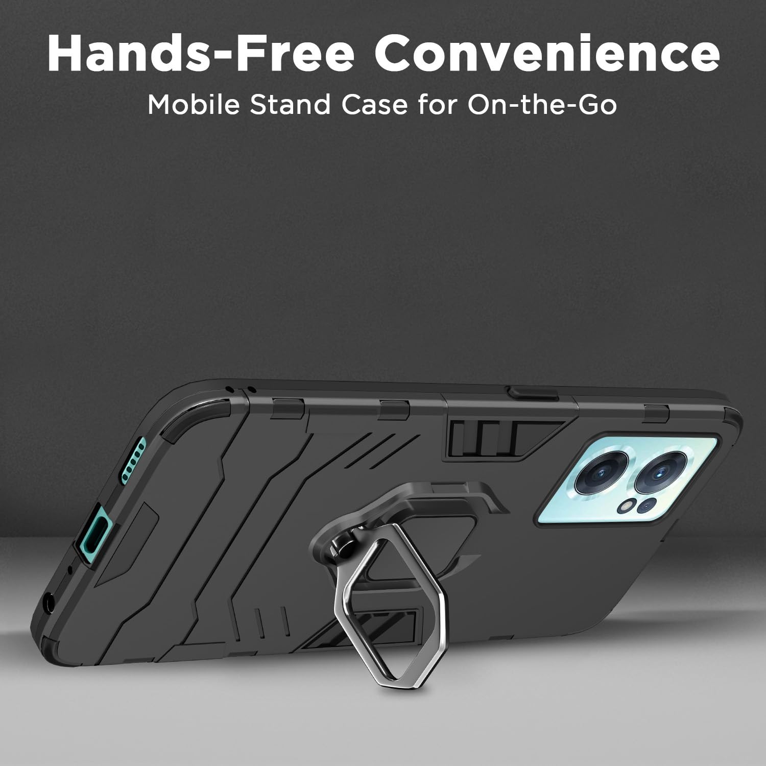 Pikkme OnePlus Nord CE 2 5G D5 Tough Armor Back Cover | Black