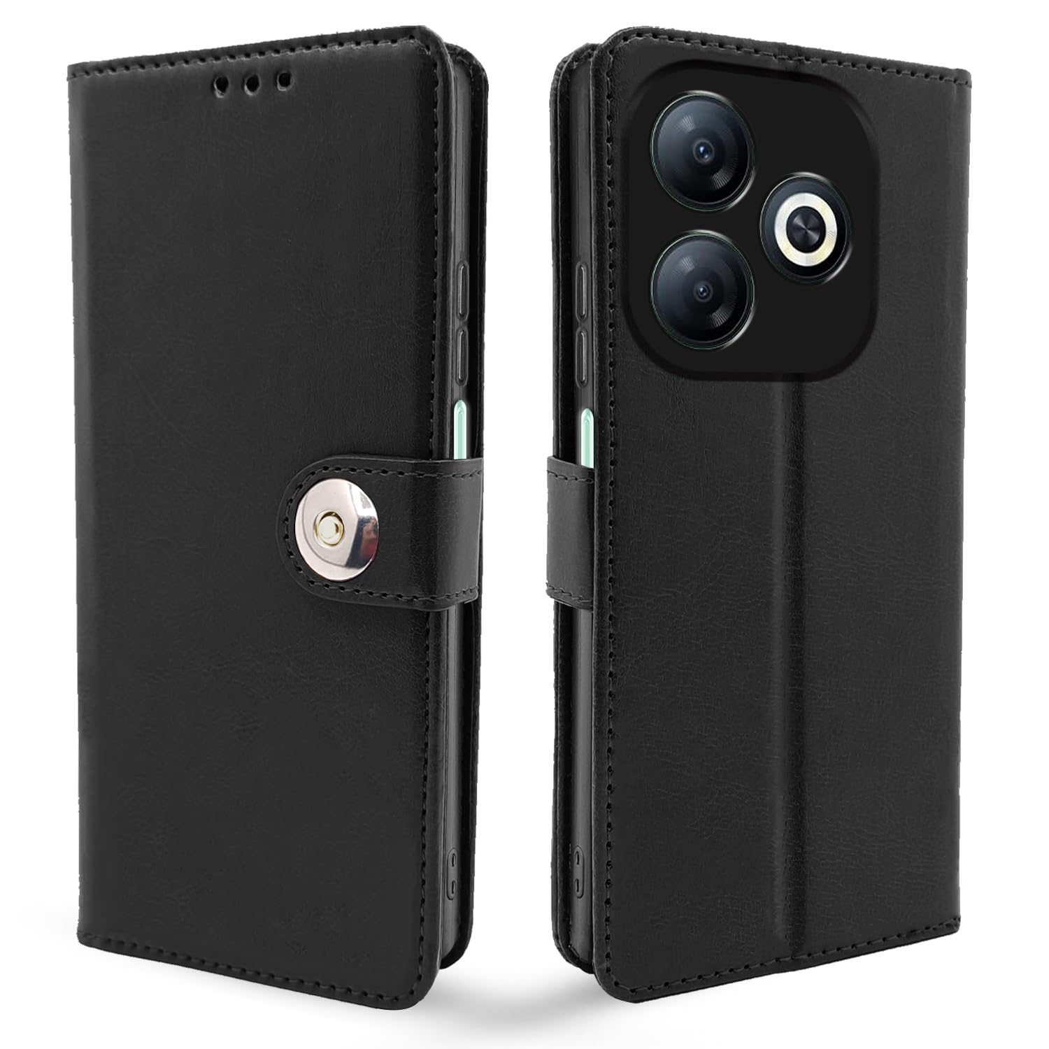 Pikkme Infinix Smart 8 Button black mobile flip cover