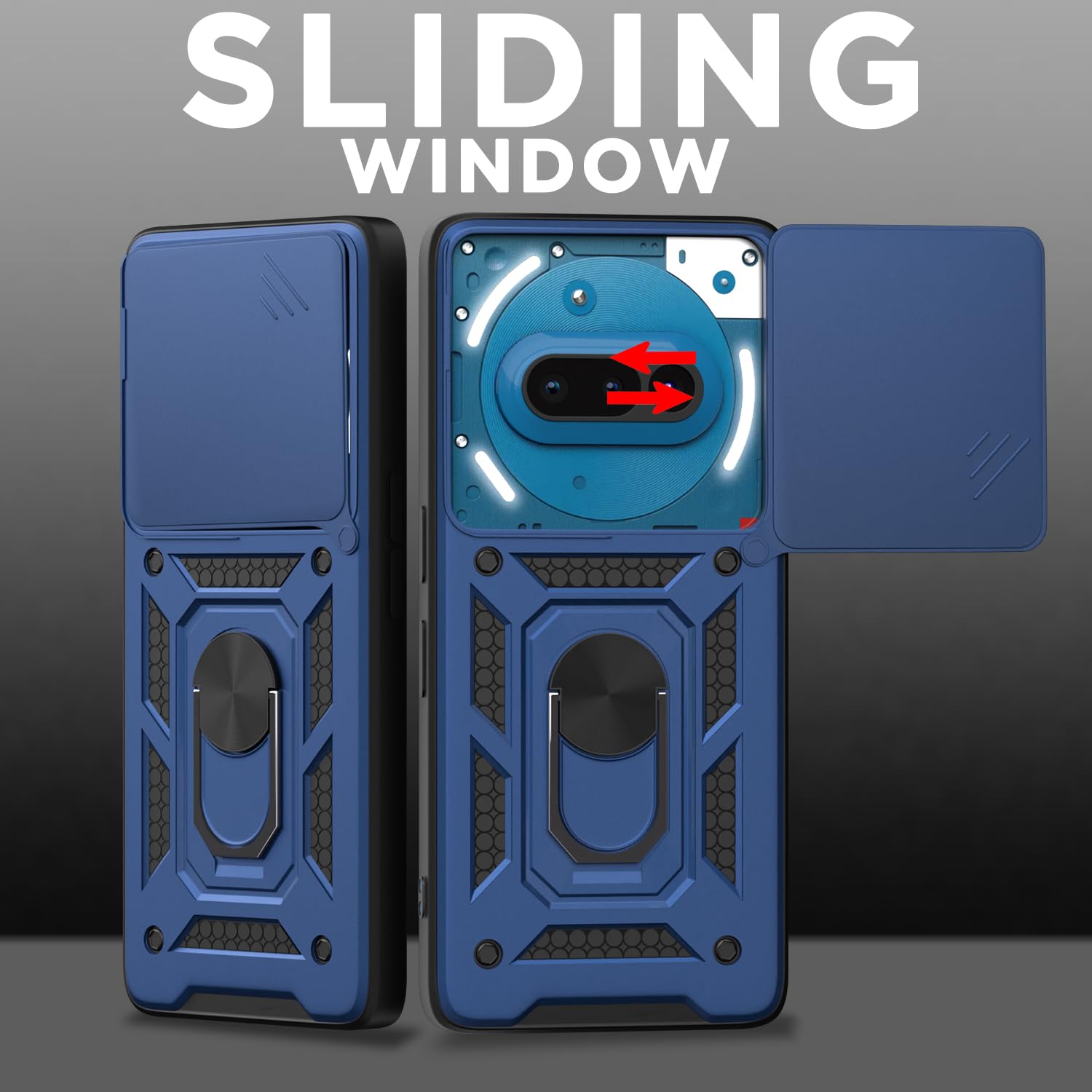 Pikkme Nothing Phone 3a 5G D10 Tough Armor Back Cover (Blue)