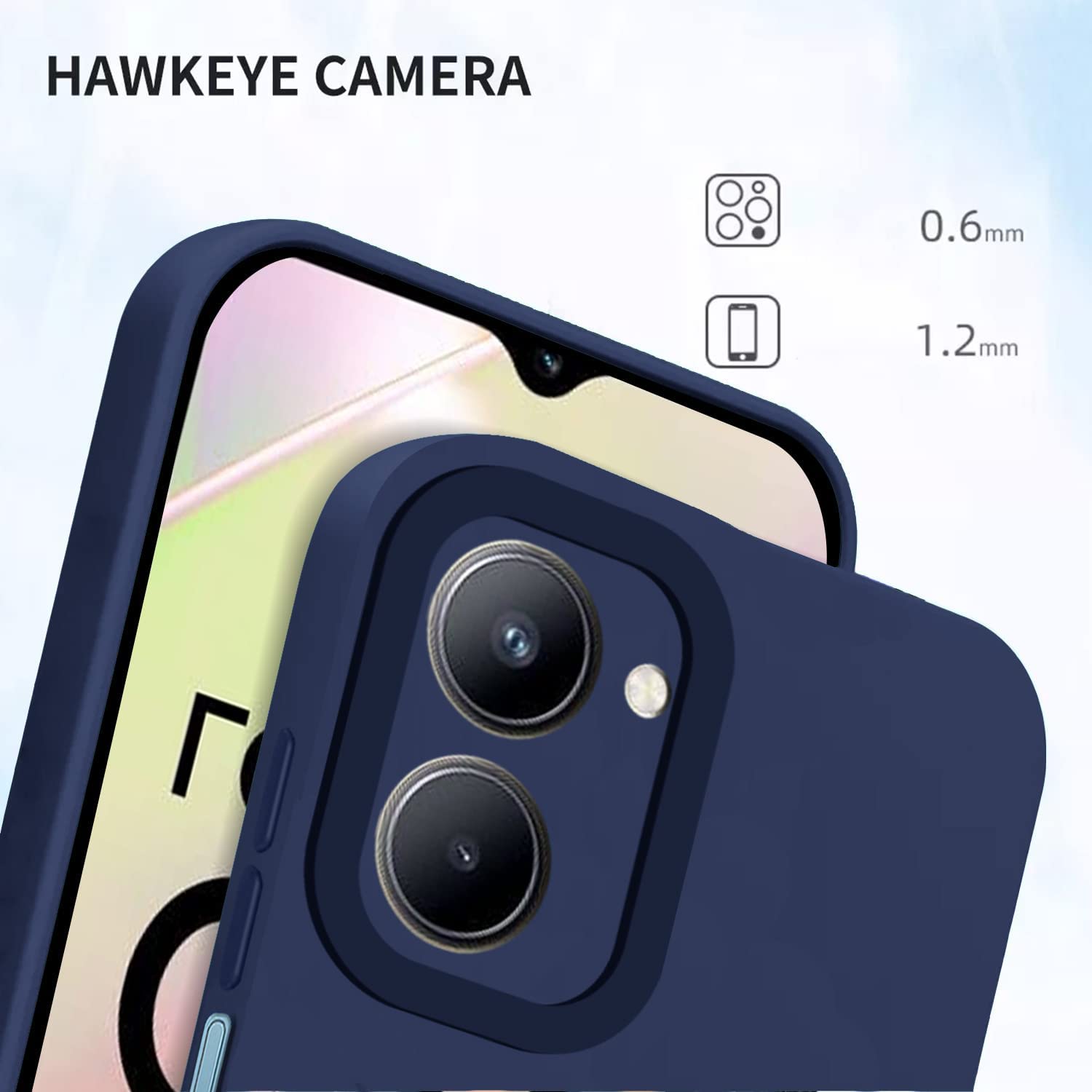 Blue Matte mobile back cover for Realme C33 – Pikkme – photo 2