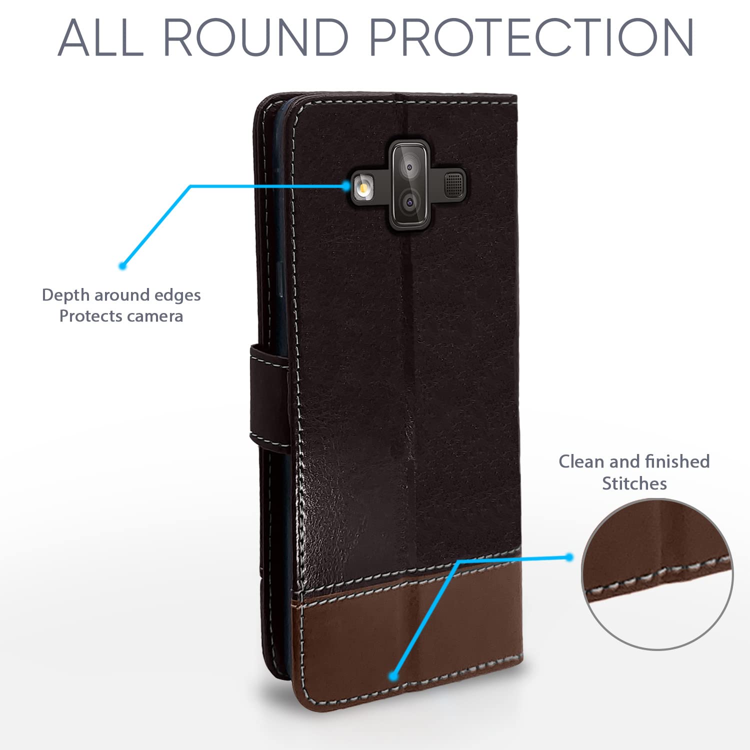 Coffee & brown flip cover for Samsung J7 – Pikkme – photo 4