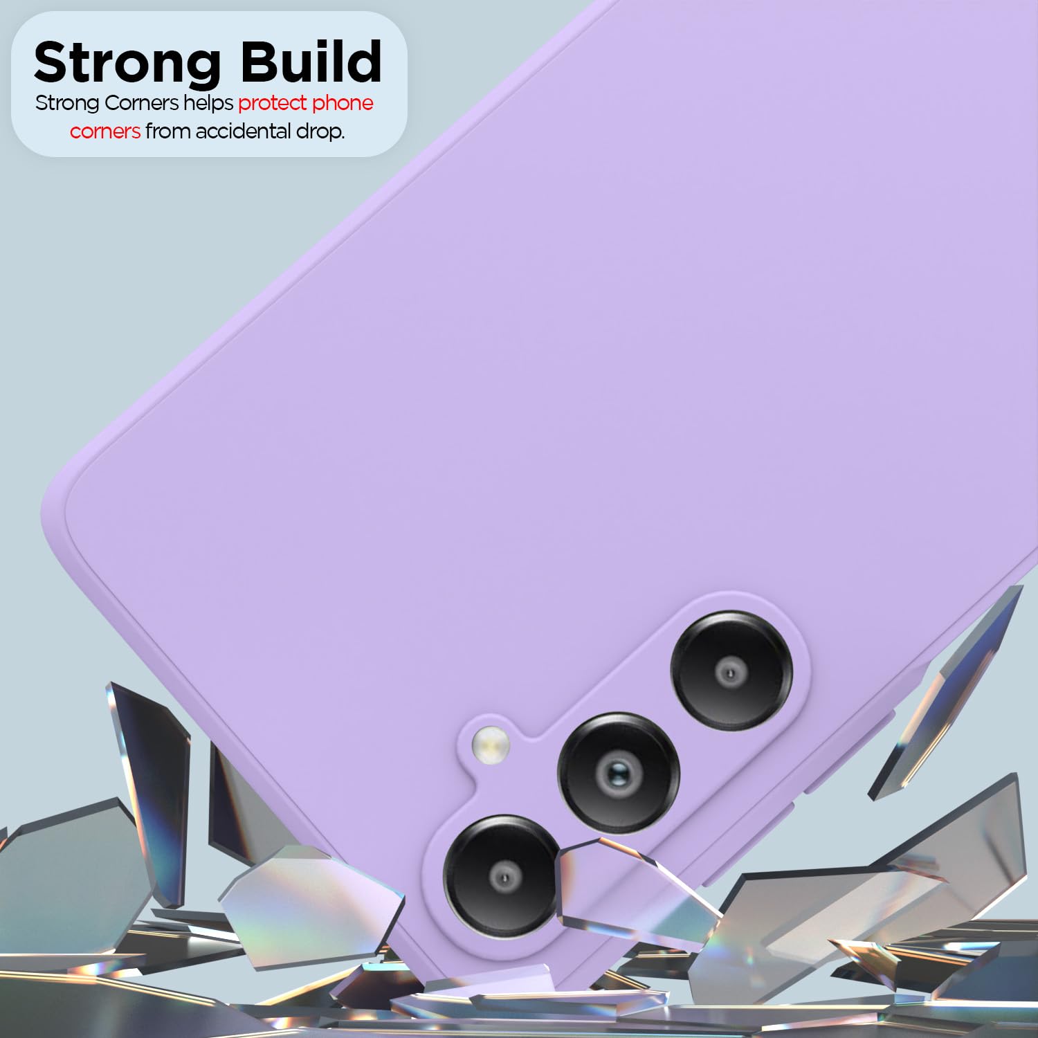 Pikkme Samsung Galaxy A05s Liquid Silicone Back Cover | Purple