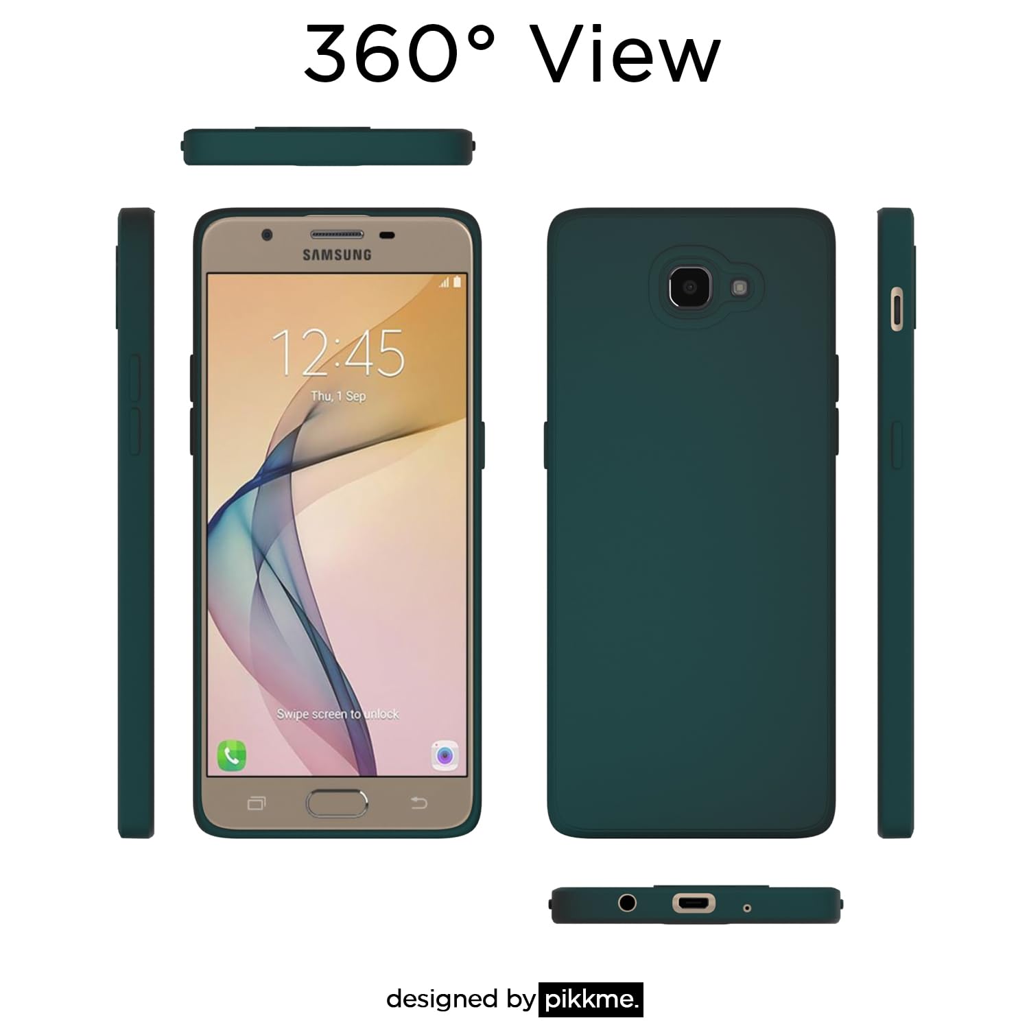 Pikkme green Liquid Silicone mobile cover for Samsung J7 Prime – photo 3