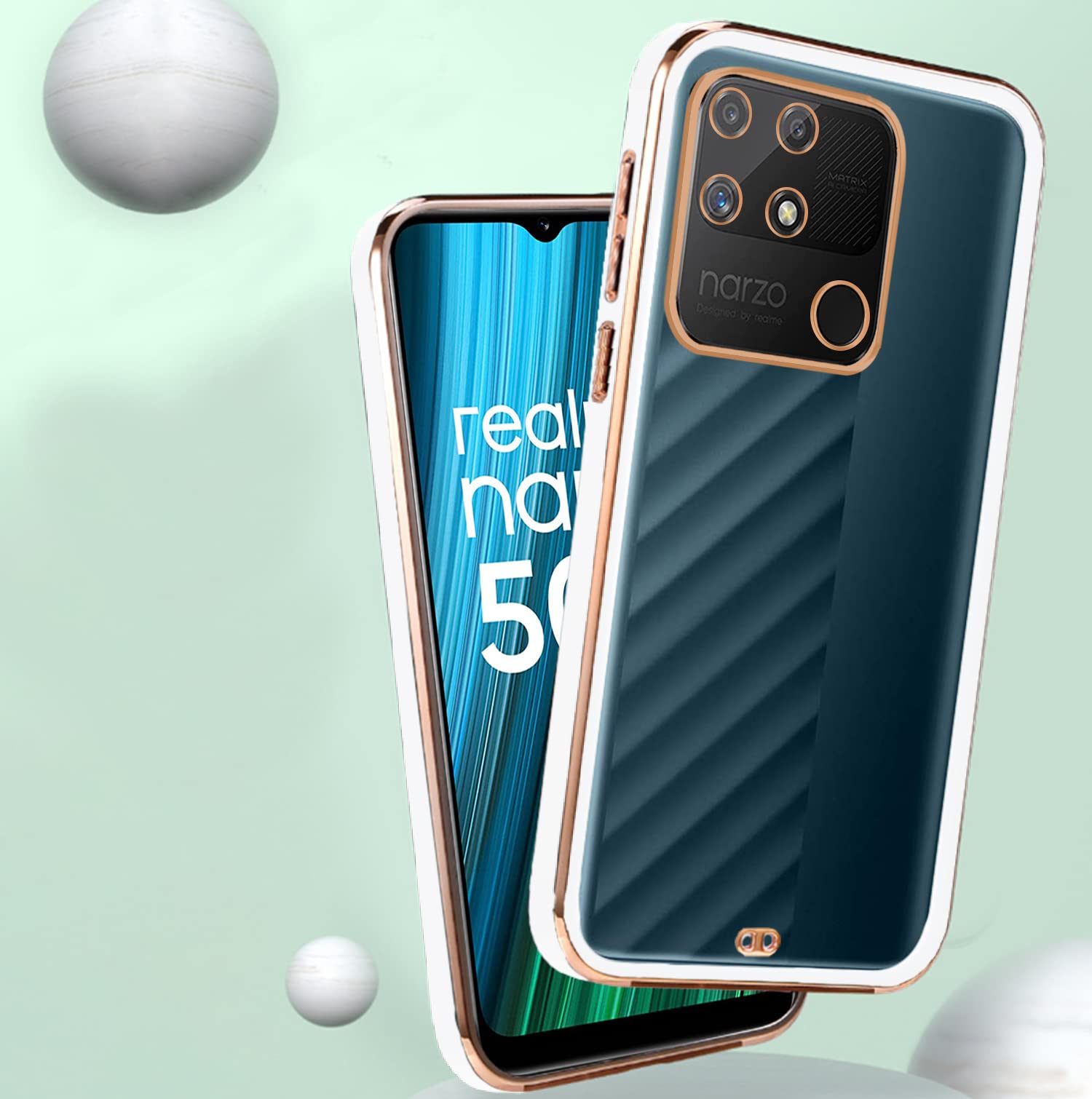 White back cover for Realme Narzo 50A – Pikkme – photo 4