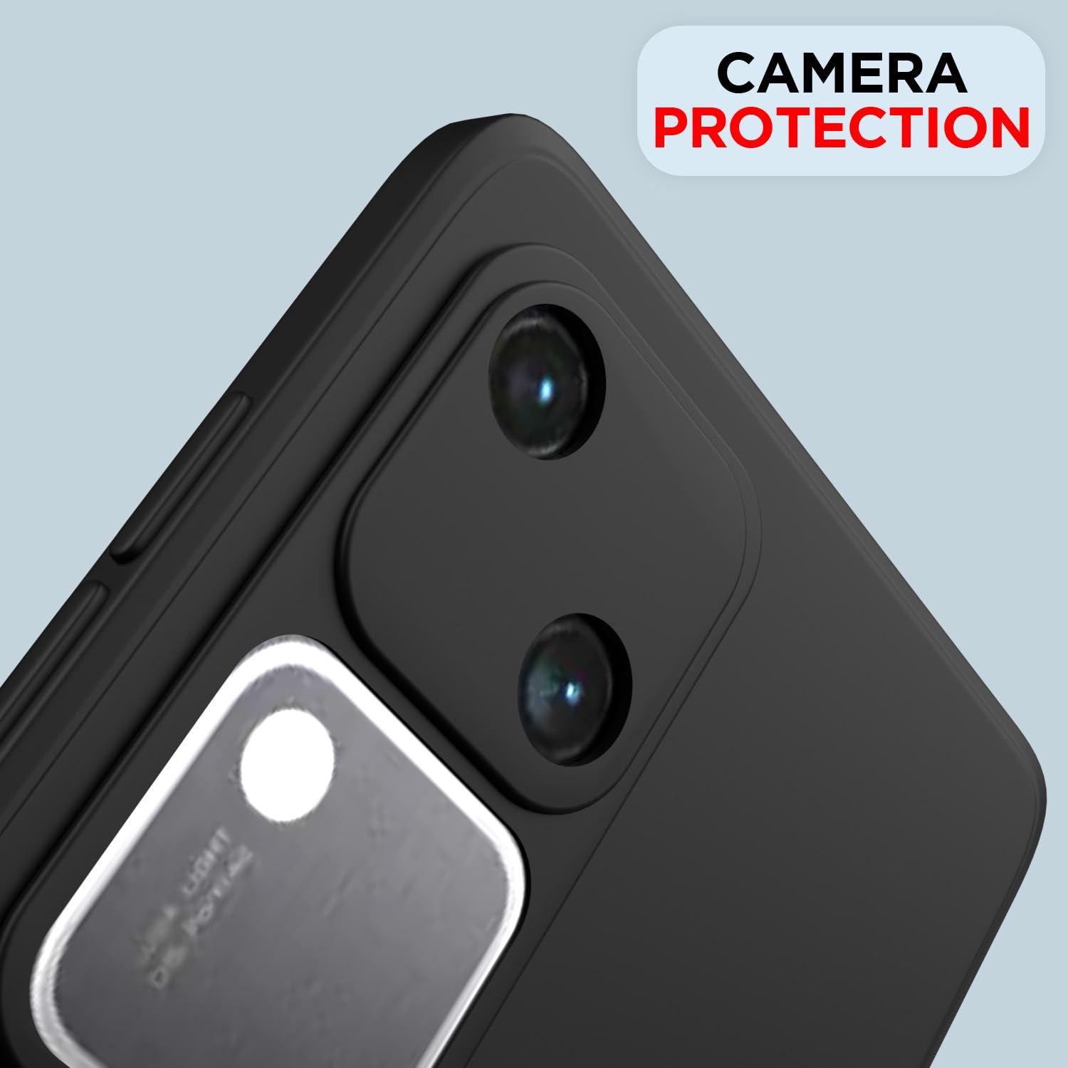 Pikkme Vivo V30 5G Liquid Silicone Back Cover (Black)