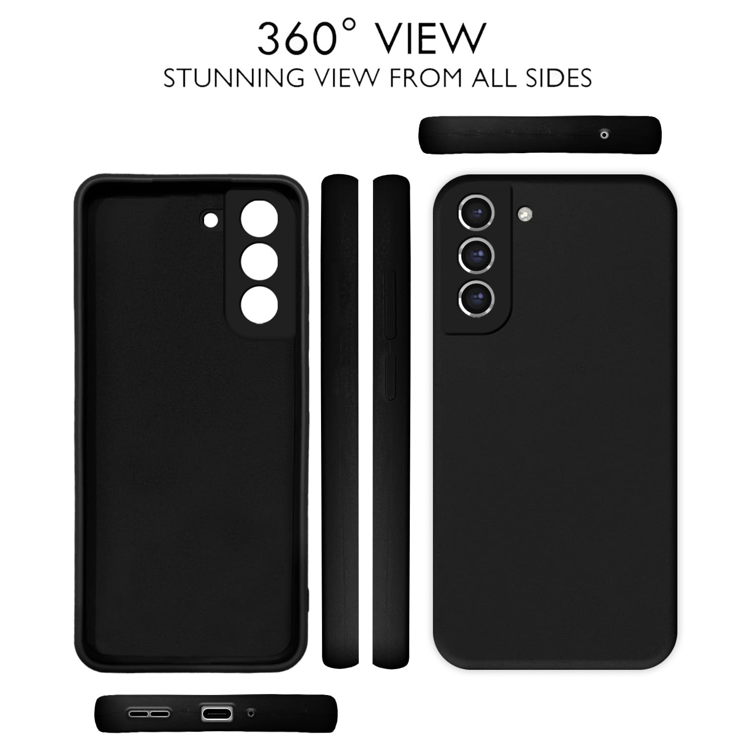Samsung S21 FE 5G Liquid Silicone mobile back cover in black by Pikkme – photo 3