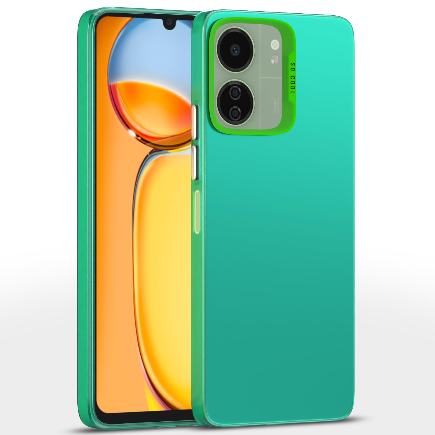 Pikkme Redmi 13C 5G So Cool Matte Finish Back Cover (Green)